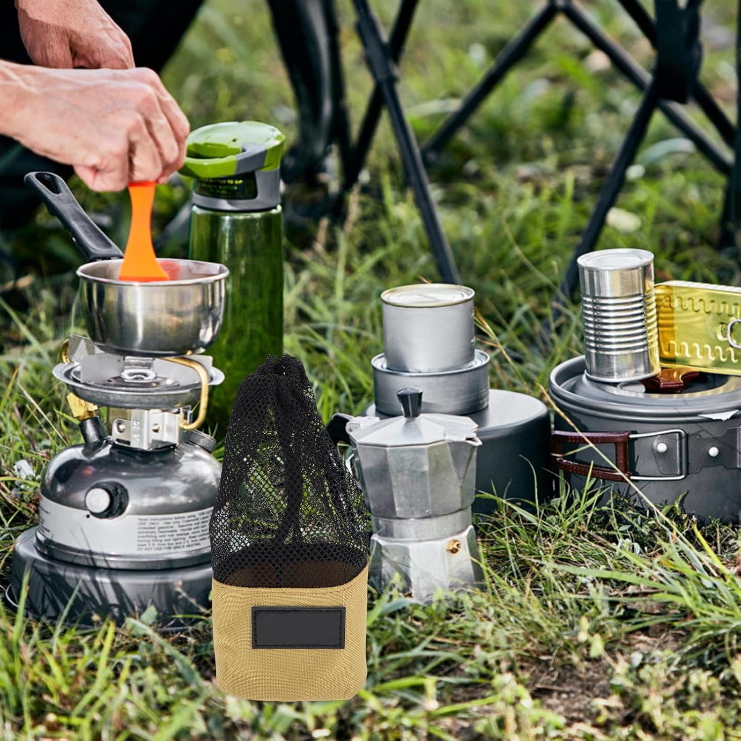 LIFKOME Camping Mesh Storage Bag for Cups and Utensils, Waterproof image 5