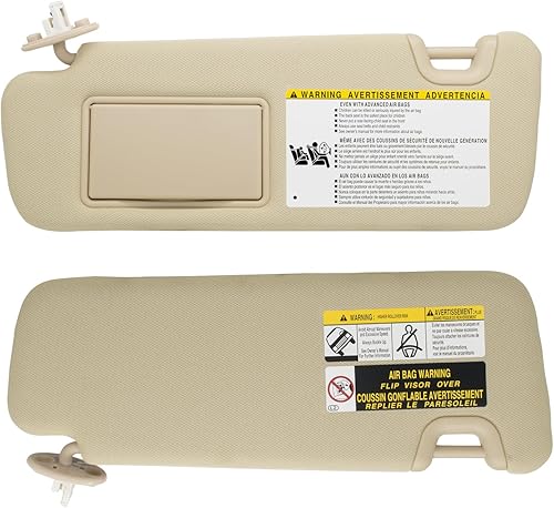 Miniatura 5 de Visera solar para el lado izquierdo del conductor compatible con Toyota Highlander 2014 2015 2016 2017 2018 2019 reemplaza # 74320-0E074-A0 Color