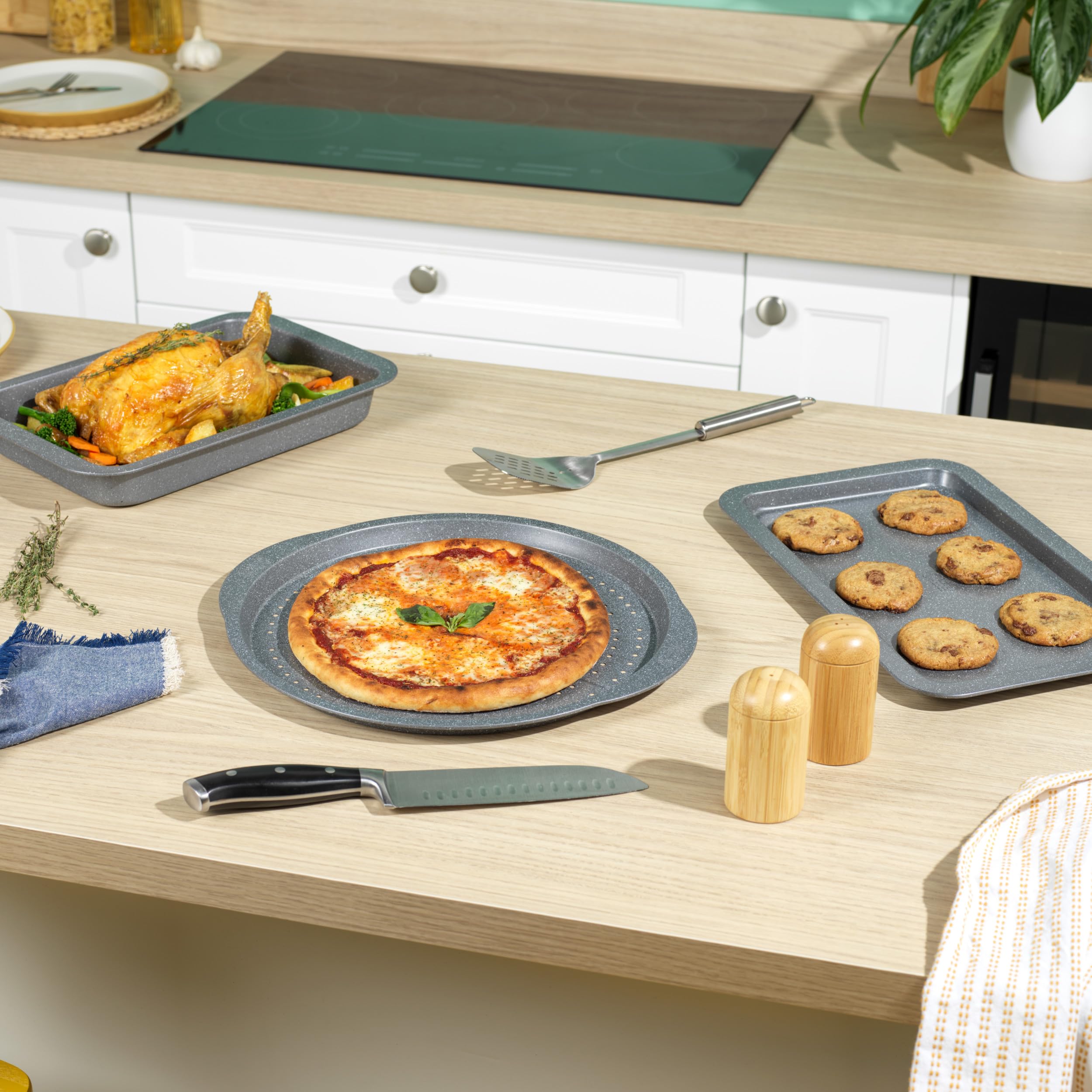 Russell Hobbs Metallic Marble Set de pâtisserie 3 pièces, acier carbone