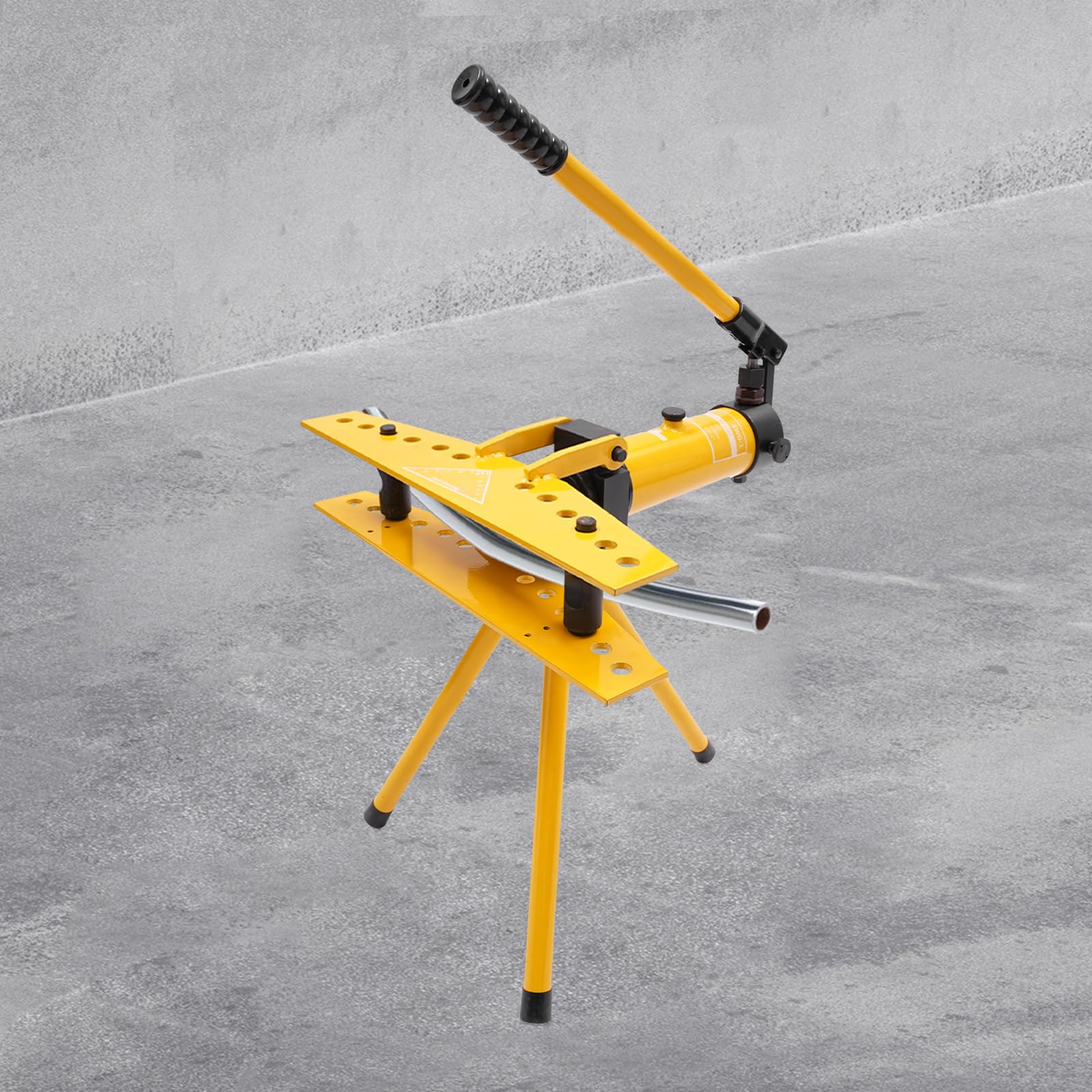 Dobladora de tubos hidráulica manual, kit de doblado manual de tubos, 10T fuerza de flexión, incluye 6 moldes y accesorios para construcción, química, fontanería