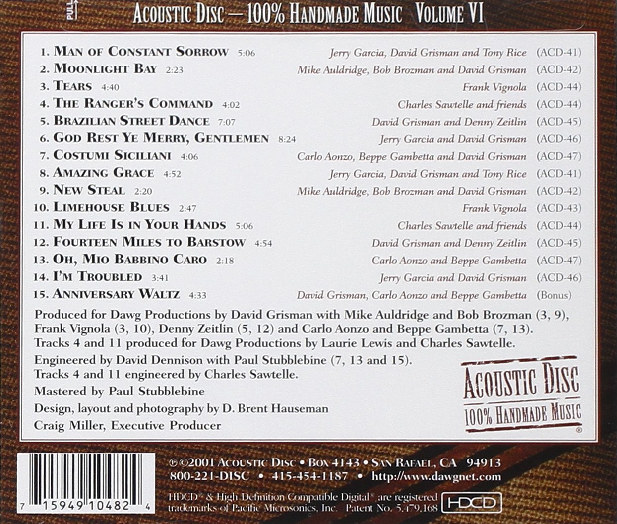 Acoustic Disc 100% Handmade Music, Vol. 6