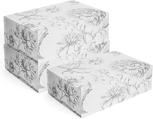 Miniatura 16 de Caja de regalo de recuerdo de lujo, paquete de 3 cajas decorativas florales rosas con tapas magnéticas para regalos, caja de recuerdos de boda y