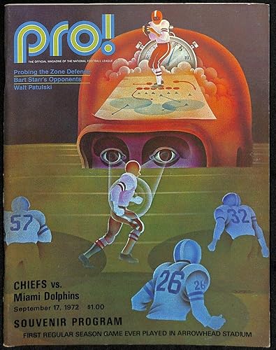 1972 Dolphins v Chiefs Program 917 1st Game At Arrowhead Stadium ExMT 66193 - NFL Programs