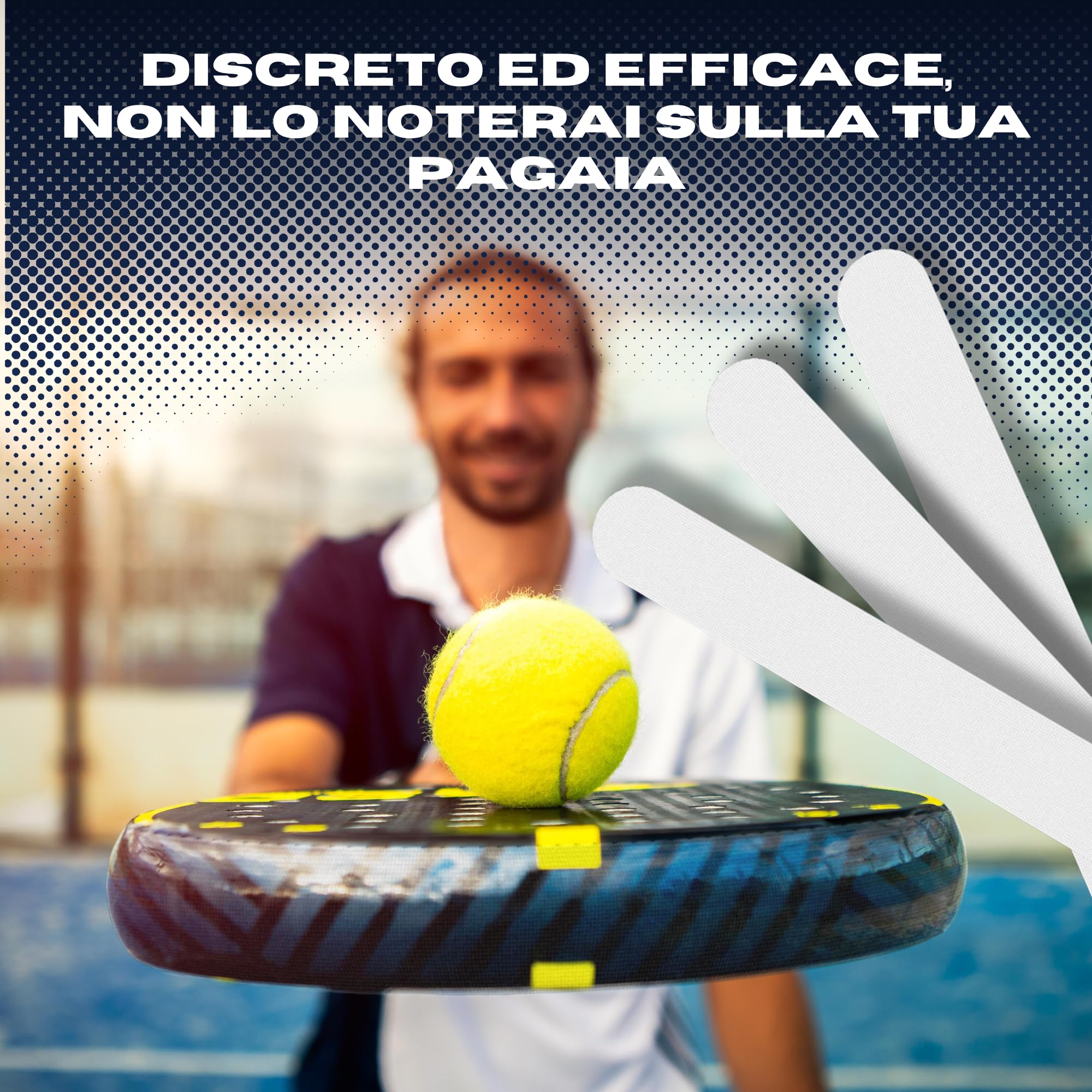Ph Pro Heat Protezione Racchetta Padel Transparente Ruvido - Protettore Racchetta Multigranulato, Resistente - Paracolpi Padel Facile da Applicare e Adattabile 35x370mm.