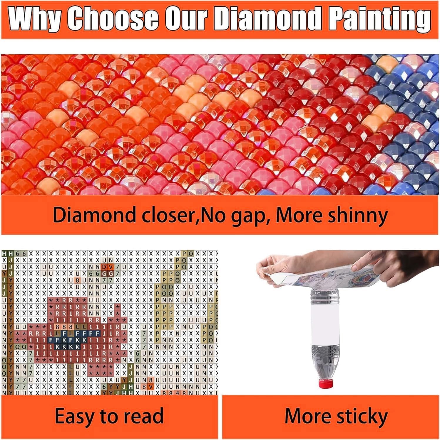 Kits de arte de pintura de diamantes cuadrados, pintura de diamantes cuadrados, arte de diamantes cuadrados, porche de jardín con luces, kits de arte de gemas de flores para adultos y manualidades