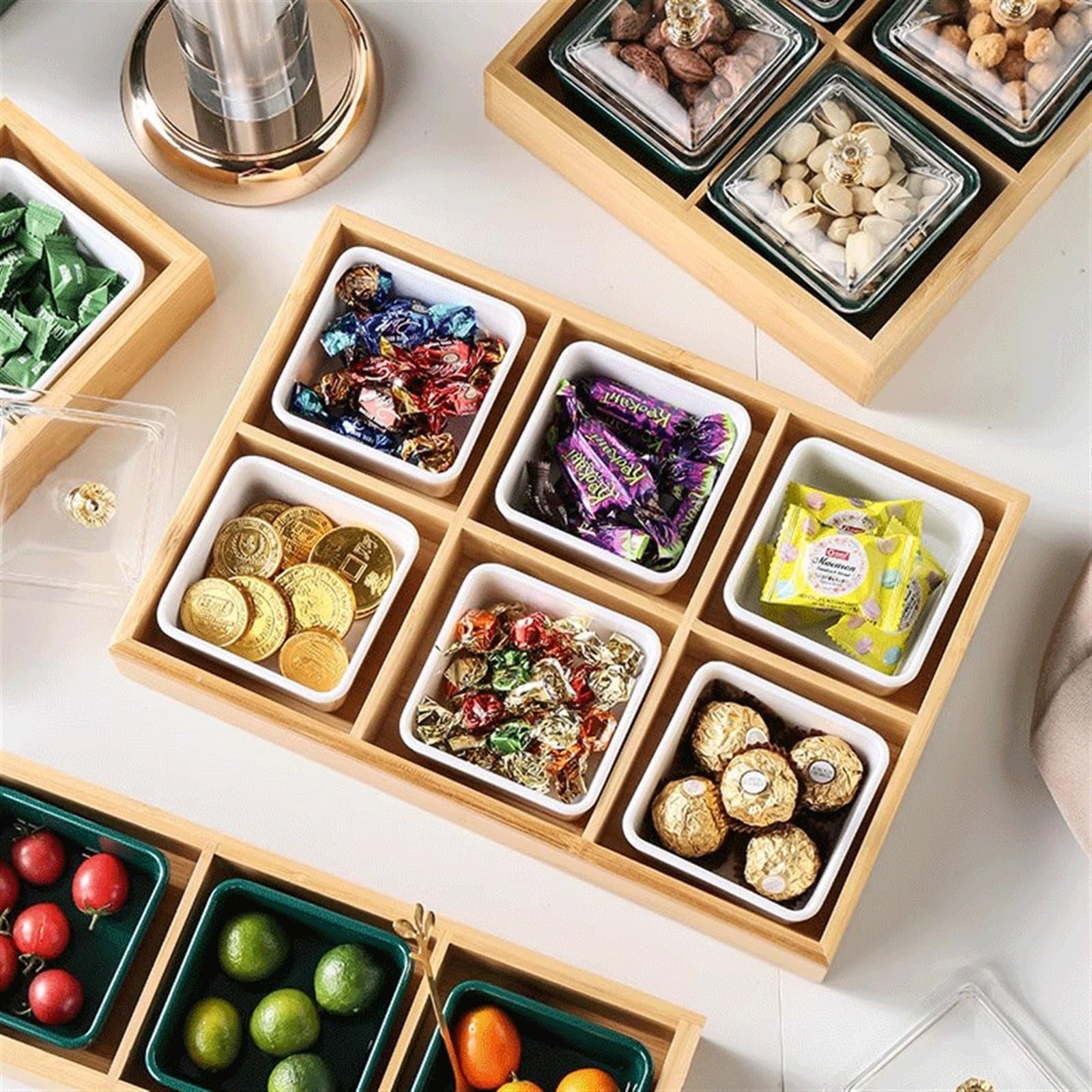 Amazon.co.jp: スナックサービングディッシュ セラミック製分割