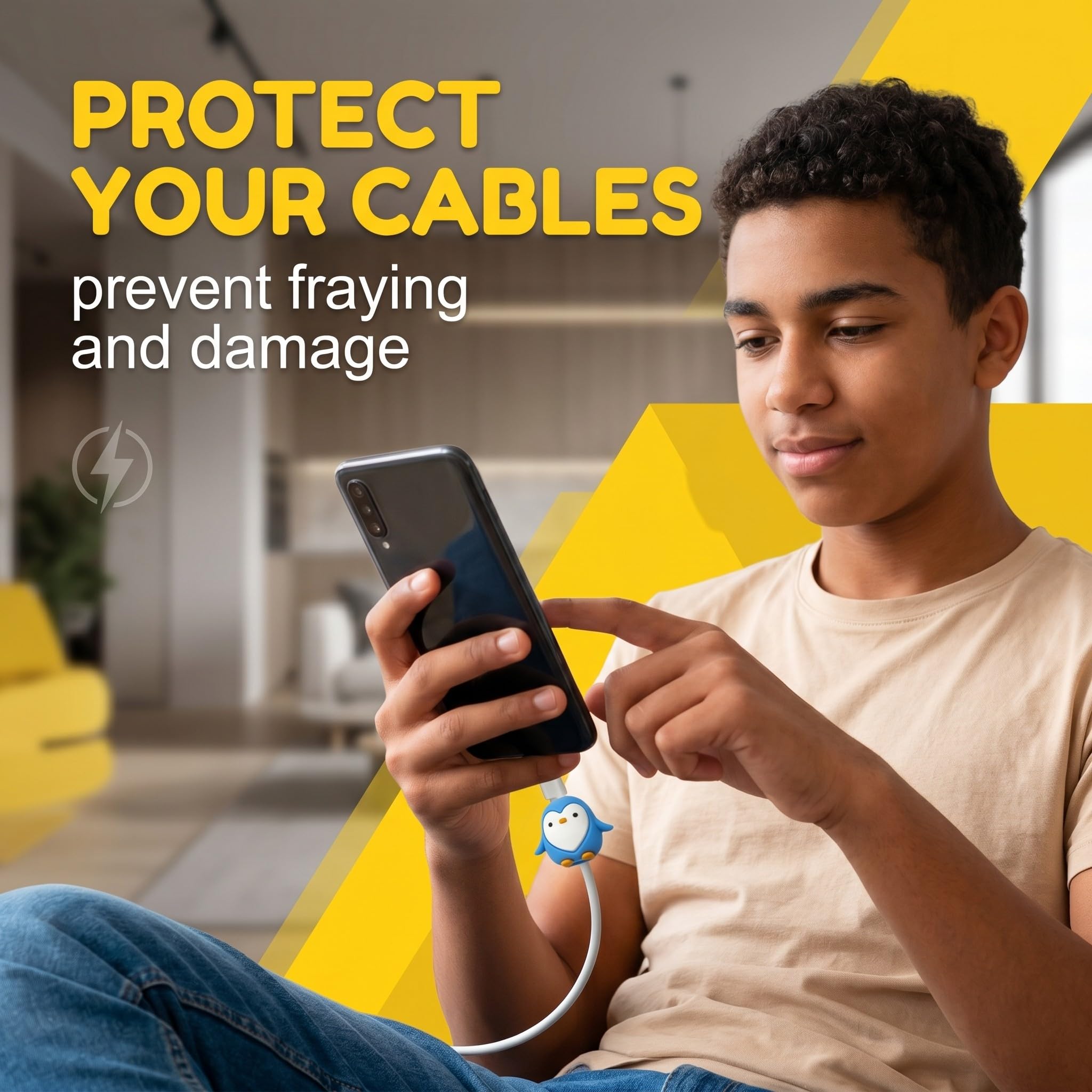 8 Pcs Cable Protector, Proteggi Cavo, Copertura Protettiva per Cavi Dati Frutta, Protezione per Cavo per Morso per Cavo, Protezione per Cavo, Adatto per la Maggior Parte Delle Linee Dati