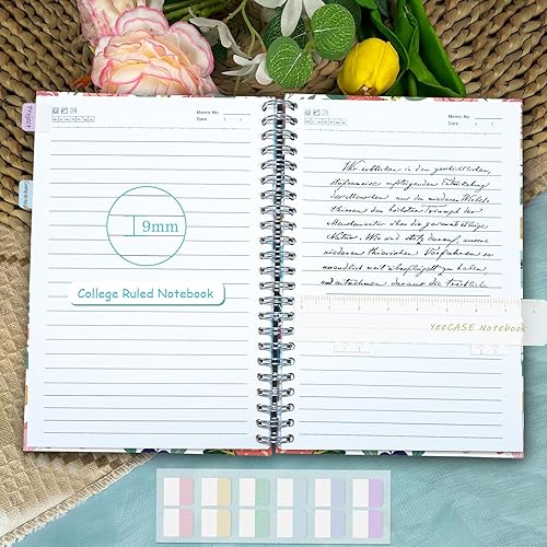 Miniatura 4 de Cuaderno en espiral de tapa dura de 5.7 x 8 pulgadas, 120 páginas para mujeres y hombres, cuadernos A5 con rayas universitarias, bonito diario