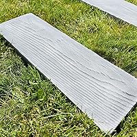 Vista 6 de Paquete de 2 tablas de madera moldeadas para caminos de pasarela, moldes de hormigón reutilizables con textura de madera