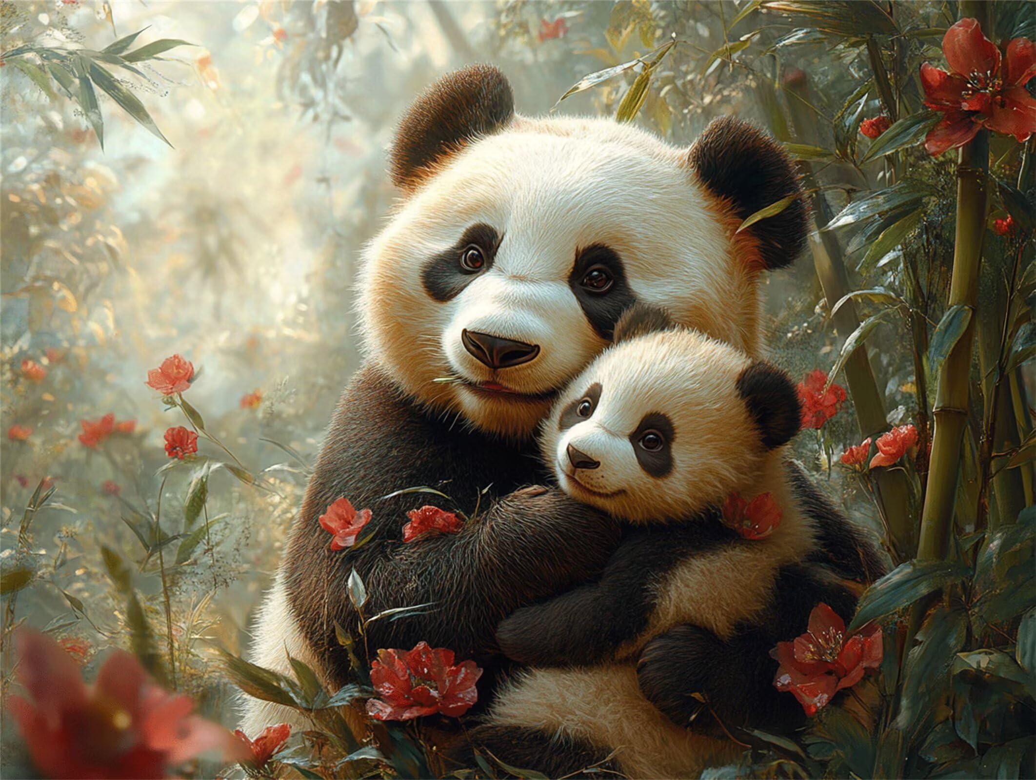 Puzzle dla dorosłych 2000, roślina panda, 99 x 70 cm, n-800