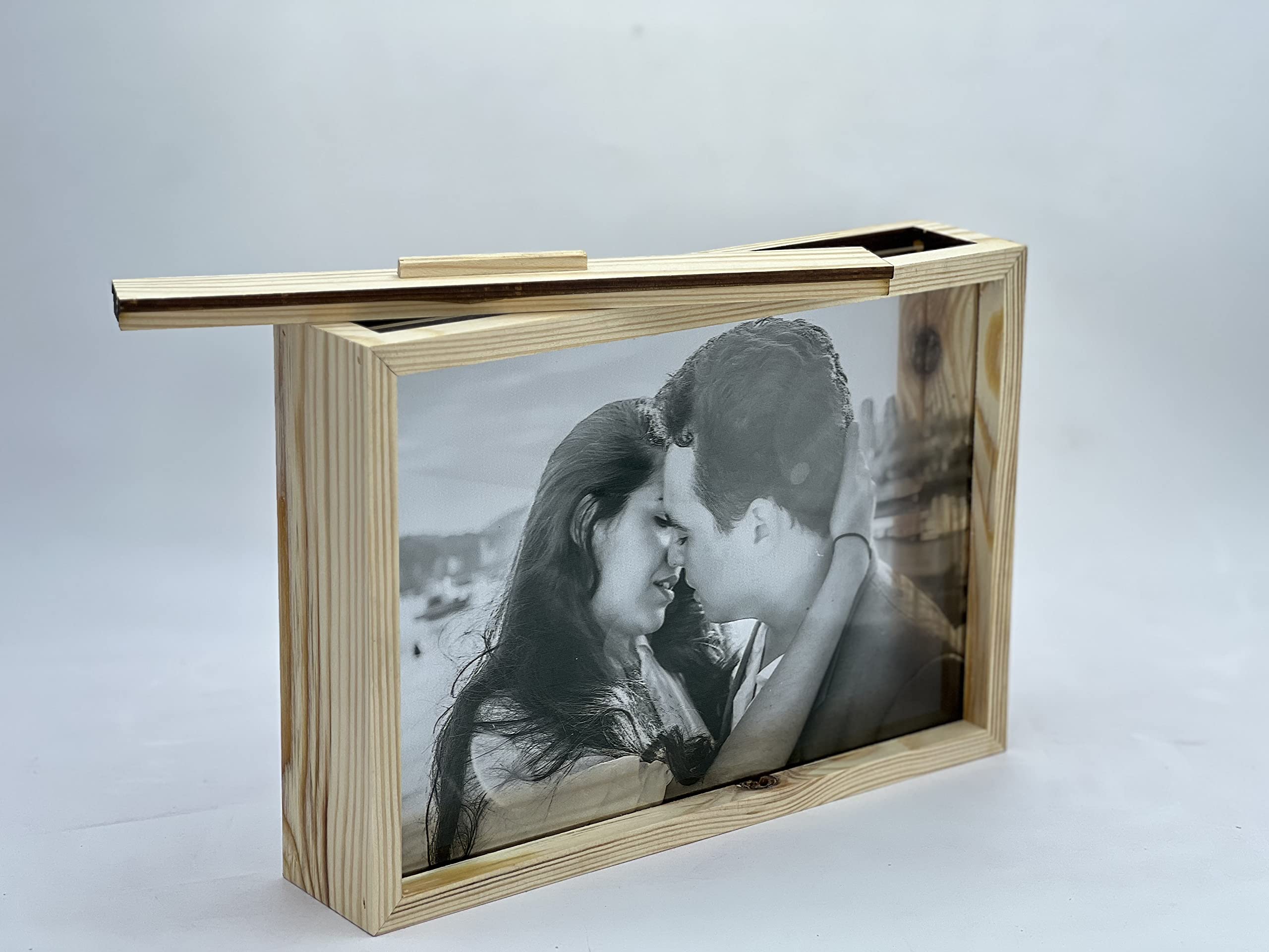 Caja de Madera Personalizada con Fotografía Impresa en Metacrilato | 30x25x6,5cm | 100% a tu Gusto | Regalo Ideal para Bodas, Cumpleaños y Aniversarios | Fabricado en España