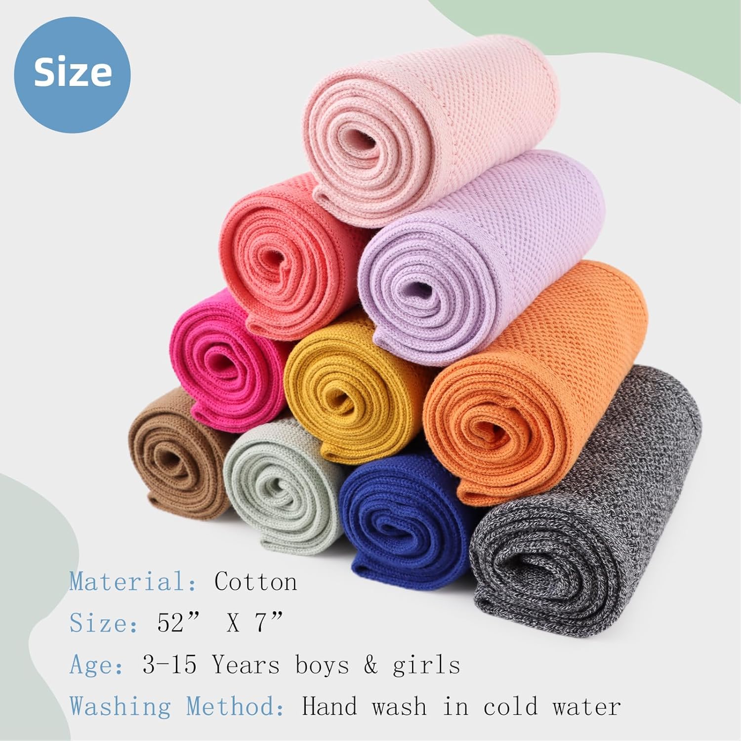 PESAAT Kids Winter Infinity Scarf Knit Toddler Boy Girls Scarves Cotton Outdoor Neck Warmer for Children 3-15 Years - Image 6