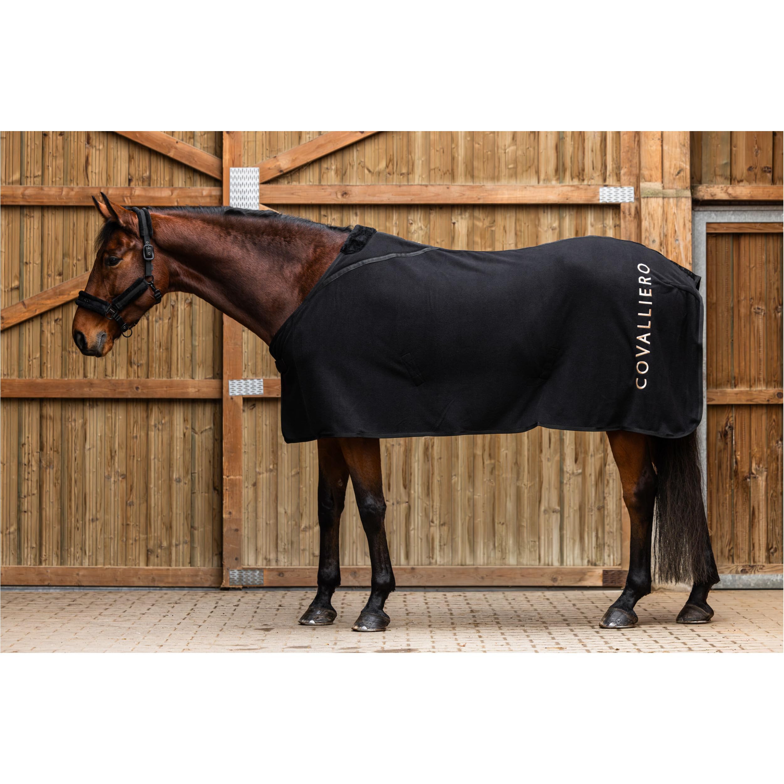 Covalliero Transport- und Abschwitzdecke Fleece Black HW 2025 (XXL (165 cm))