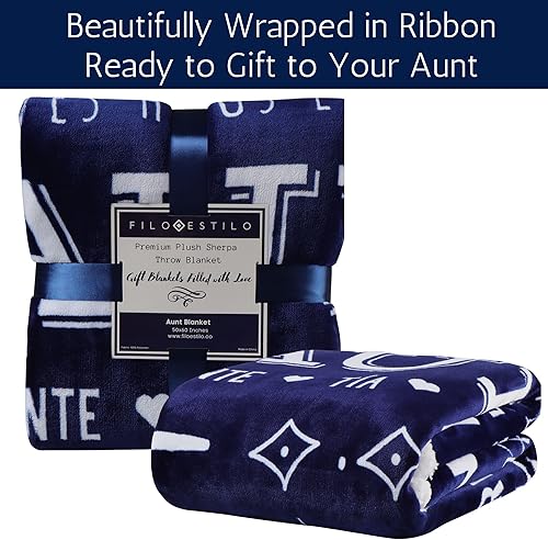 Miniatura 8 de FILO ESTILO Regalos para tías de sobrina o sobrino para el día de la madre, cumpleaños, Say We Love You Aunt with a Special Aunt Manta rellena de