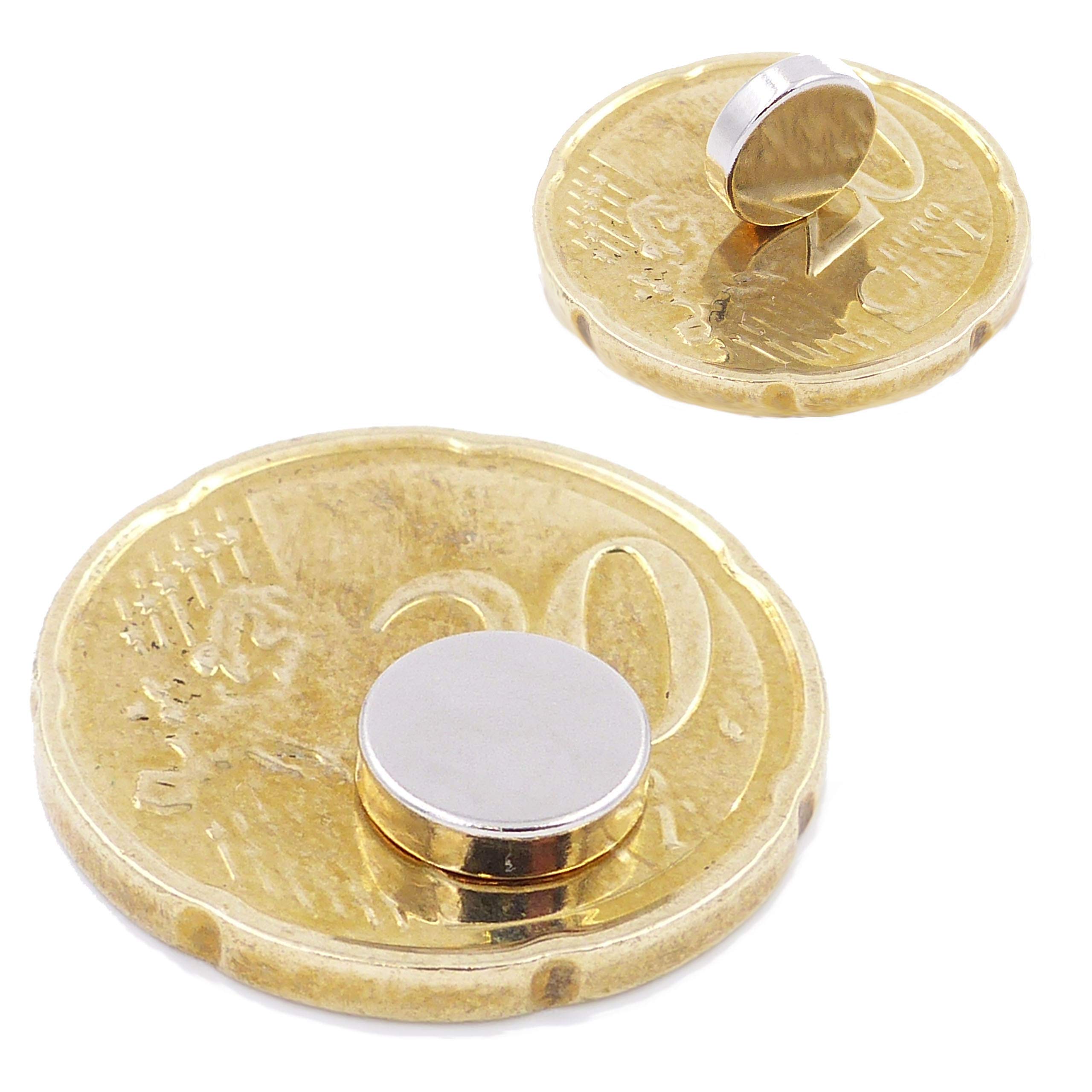 10 Mini Magneti Al Neodimio N52 – Dischi 8x1mm Ultra Potenti – Per Modellismo, Foto, Lavagne Magnetiche – Grado Magnetico Massimo
