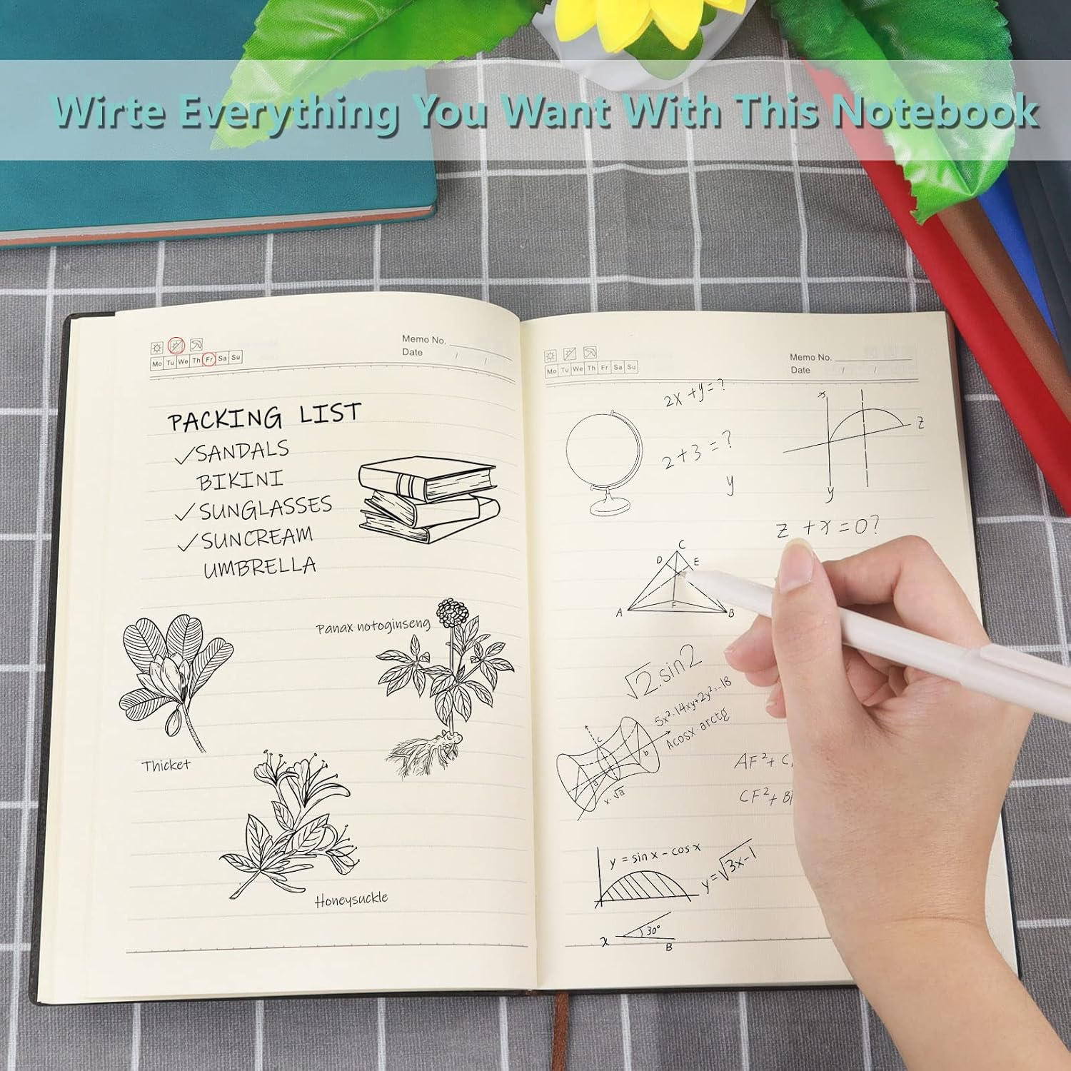 LELE LIFE 5 Pack Lined Journal Notebook, Comfortable Soft Cover Leather Bulk Journals for Writing Women Men, A5 Notebooks for Work School Note Taking Business, 160 Pages, Black