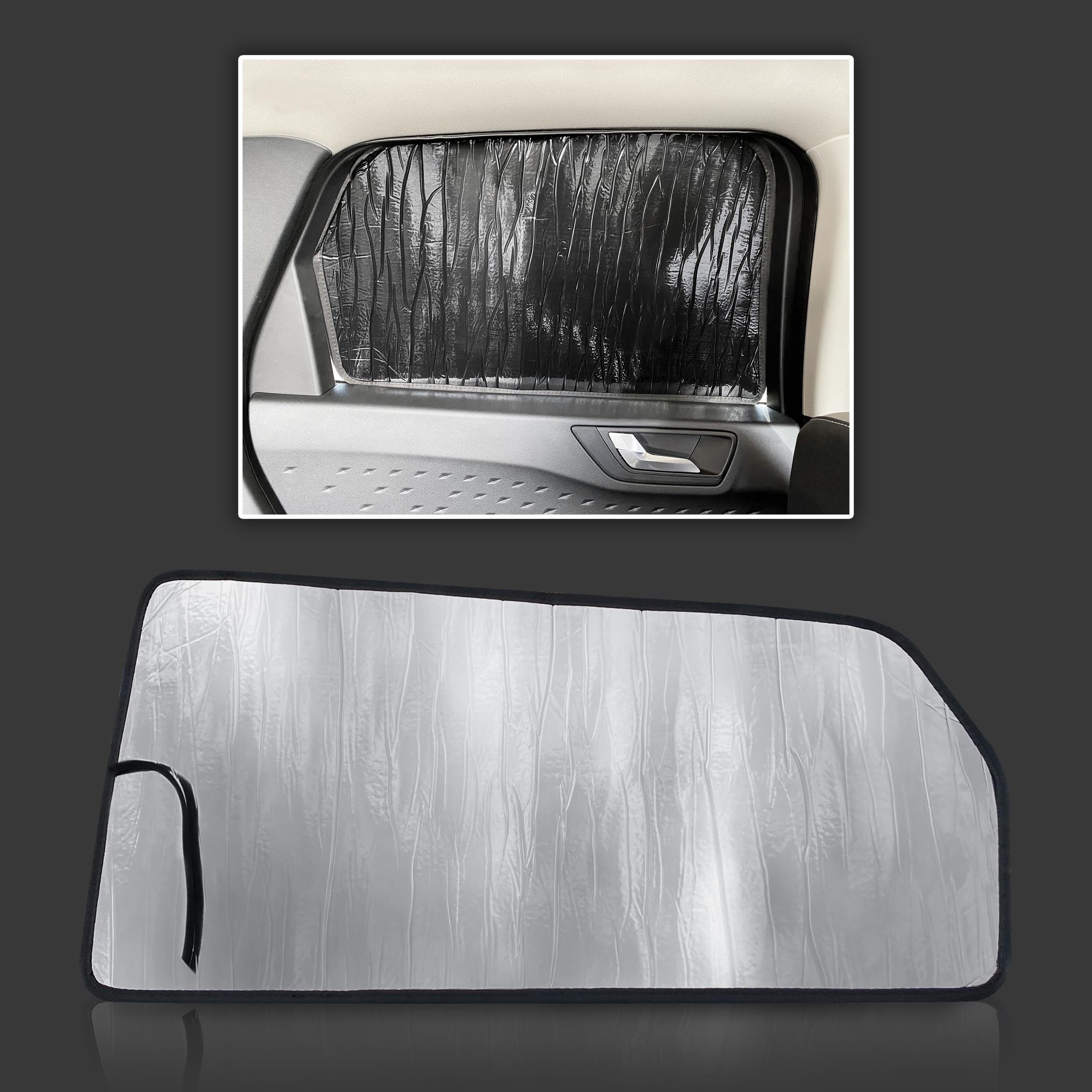 GalaxyAutoShield Custom Fit Rear Side 2nd Row Window Sunshades (2pcs) for 2020 2021 2022 2023 2024 2025 Ford Escape SUV, Accessories UV Reflector Privacy Insulated Protection (Made in USA)