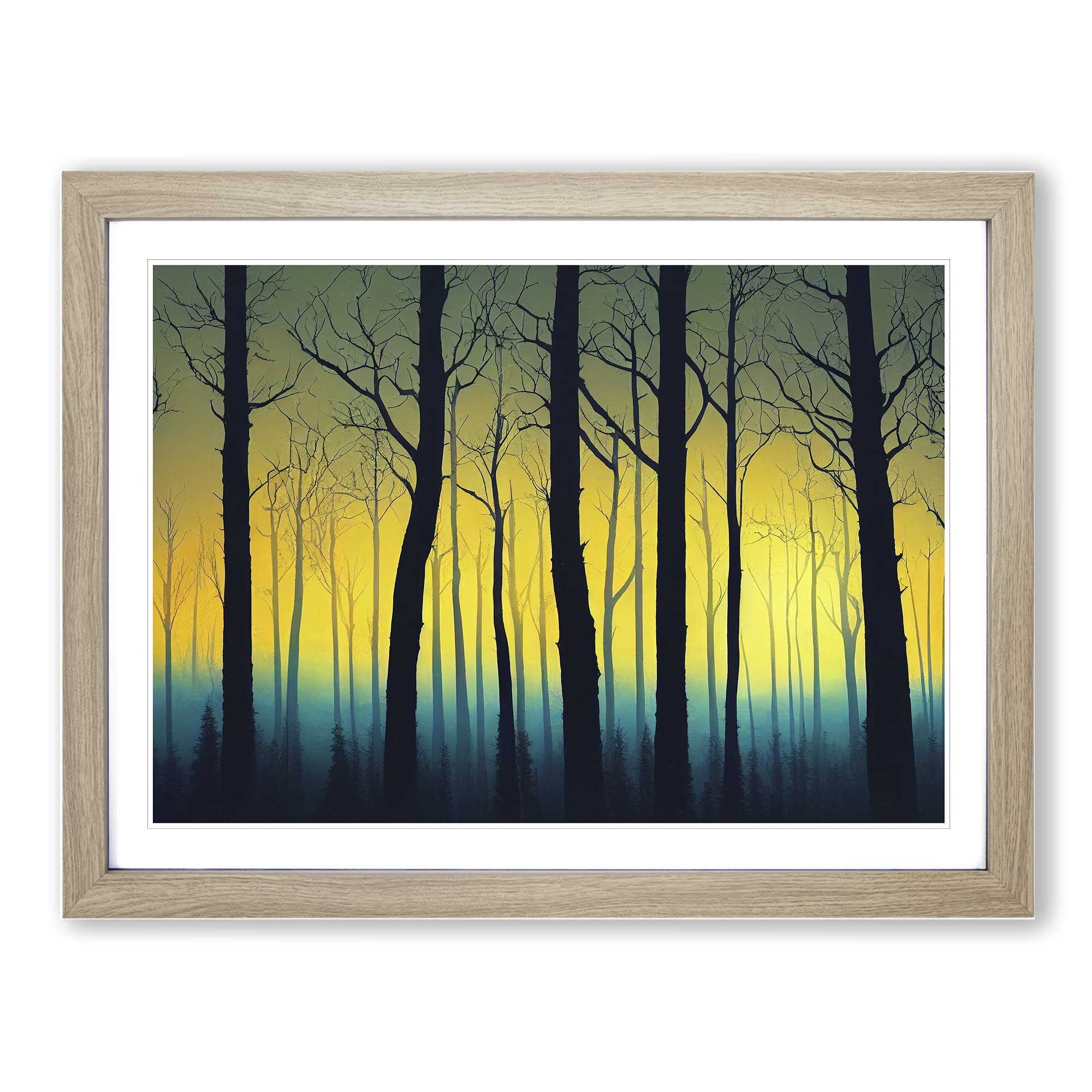 Progressive Summer Forest Framed Print, Oak, A3 (46 x 34 cm)