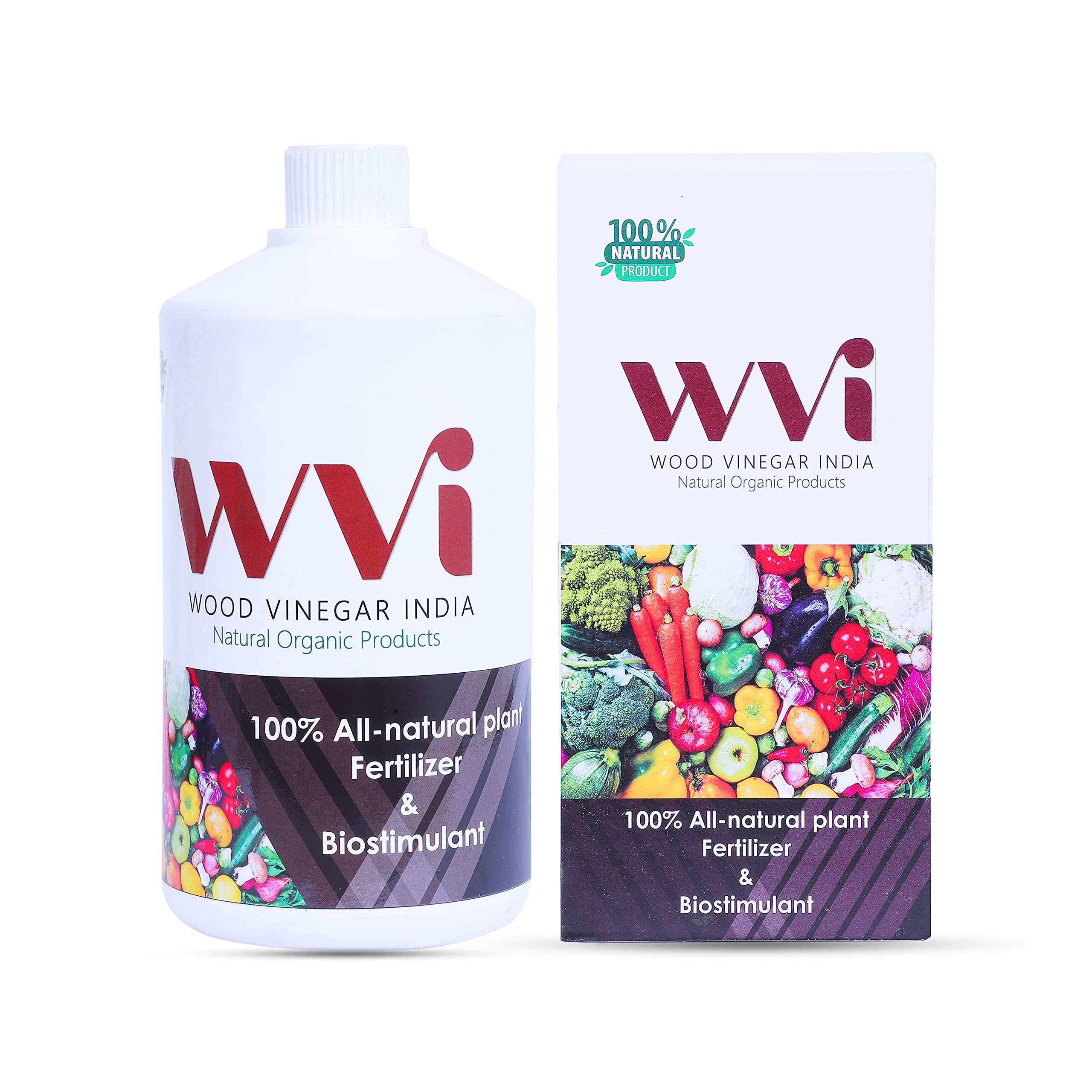 Wvi Wood Vinegar - All Natural Fertilizer And Organic Pest Controller For Home Garden, Flowering Plants, Agriculture, Hydroponics, And Plants Growth (1 Litre) (5 Liters)
