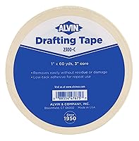 Vista 4 de ALVIN Cinta de dibujo de 3/4 pulgadas, 10 yardas, modelo 2300, cinta adhesiva suave para pintar, ideal para acuarelas y proyectos caseros, 10 yardas