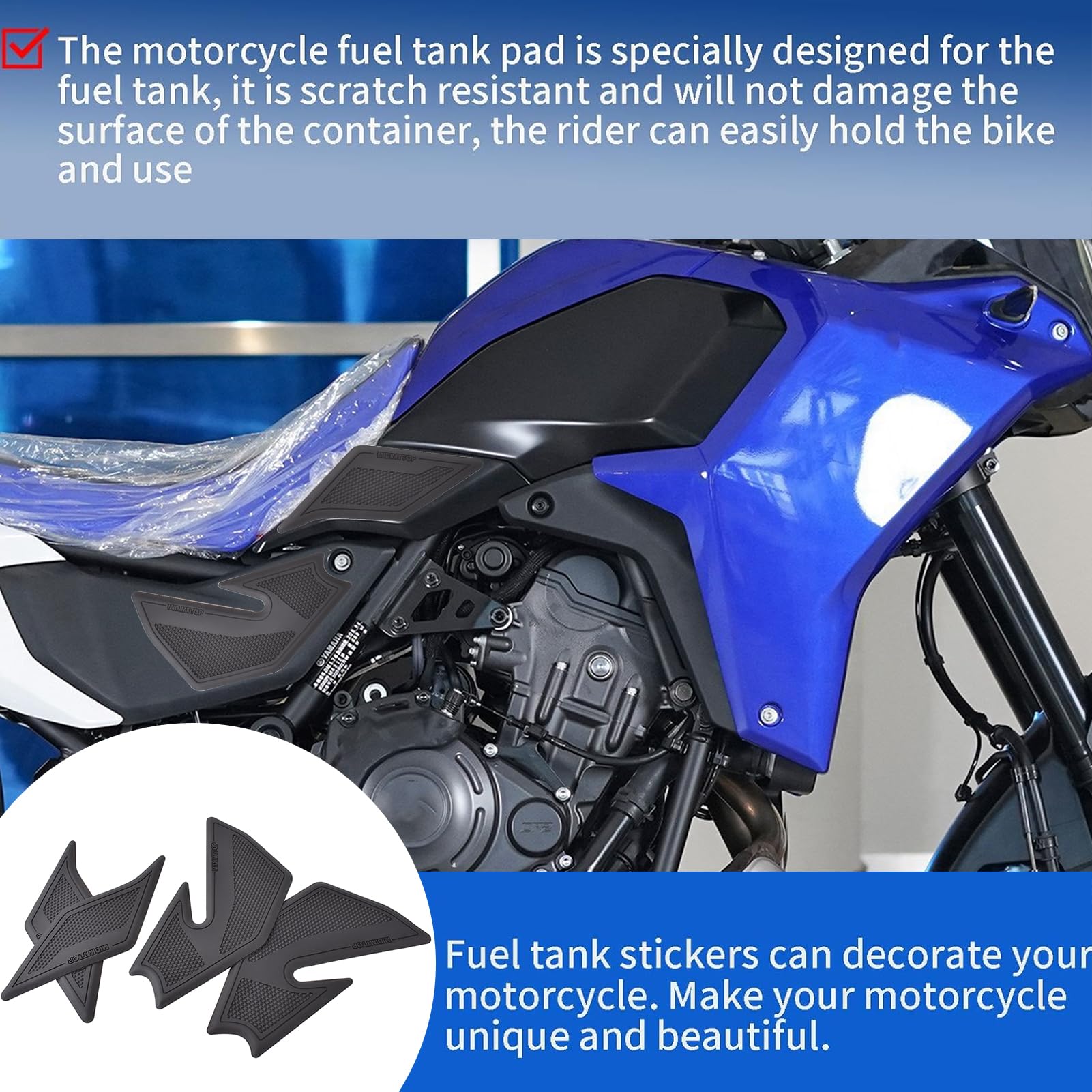 TENERE 700 2025 Protezioni serbatoio adatte per TENERE 700 T700 Adesivi per moto Decalcomanie per protezione serbatoio Gas Ginocchio Grip Traction Pad Tankpad