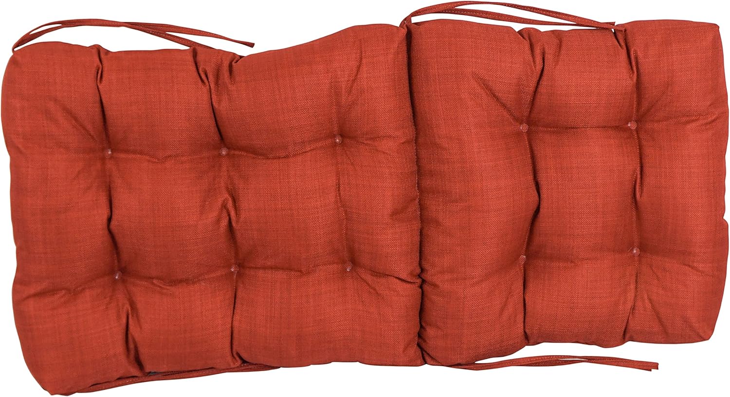 Blazing Needles Indoor/Outdoor Tufted Seat/Back Chair Cushion, 18" x 38", Cinnamon