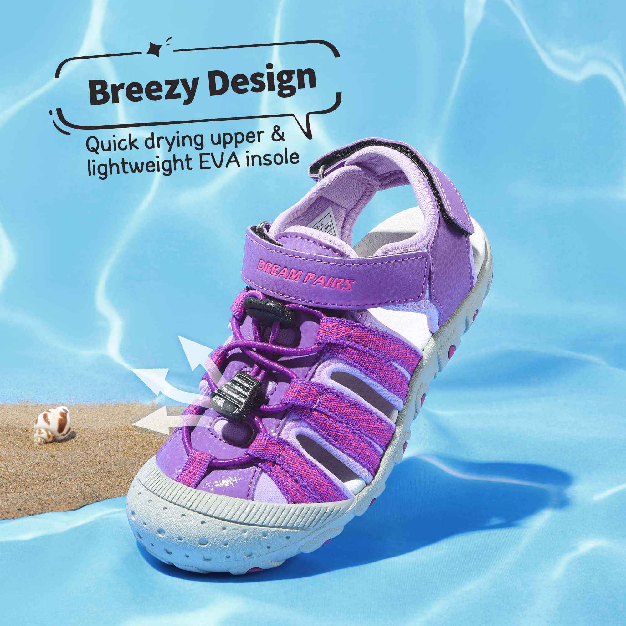DREAM PAIRS Sandalias Deportivas para Niñas y Niños Sandalias Verano Atléticos al Aire Libre Trekking Playa
