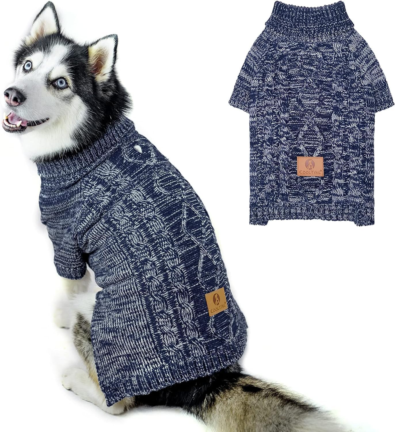 Pull tricot pour chien KOOLTAIL idéal pour les promenades hivernales confortables