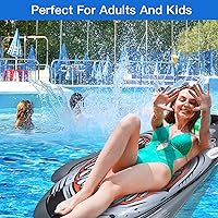 Vista 2 de Inflatable Pool Float Adult - Pool Floaties Lounger Floats Rafts Floating Chair Floats Water Floaty for Swimming Pool Lake Lounge Float, Beach Pool