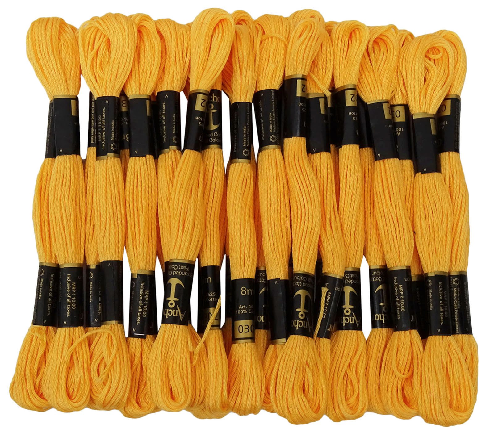 Iba Indianbeautifulart Yellow Anchor 25 X Stranded Cotton Cross Stitch Hand Embroidery Thread Floss Skeins