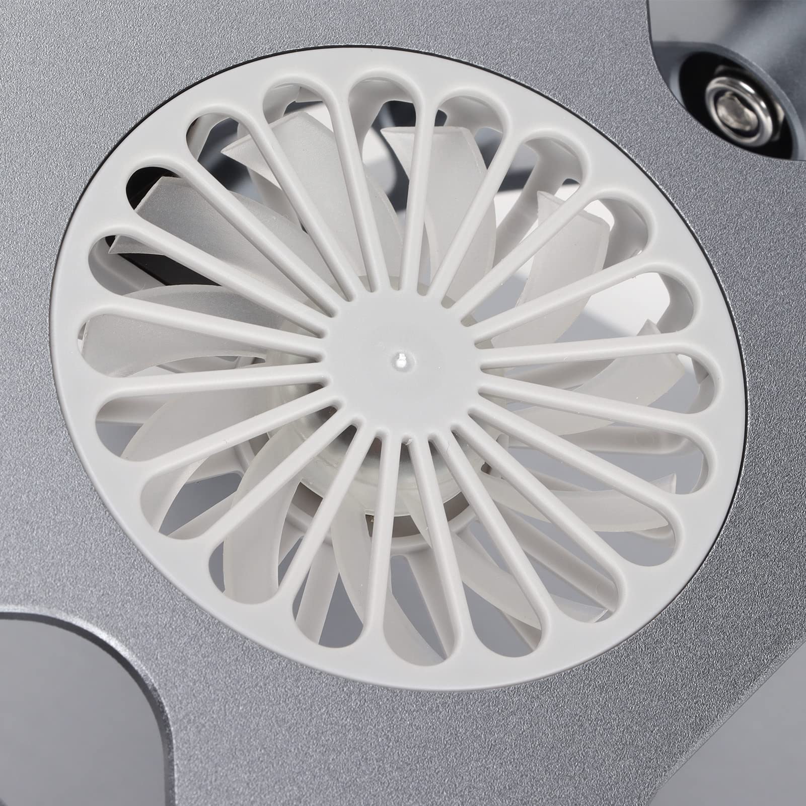 Soporte Ergonómico para Portátil de Aleación de Aluminio con 2 Ventiladores de Refrigeración para Ordenador, Soporte de Refrigeración Portátil Plegable para Portátiles de (Gris)