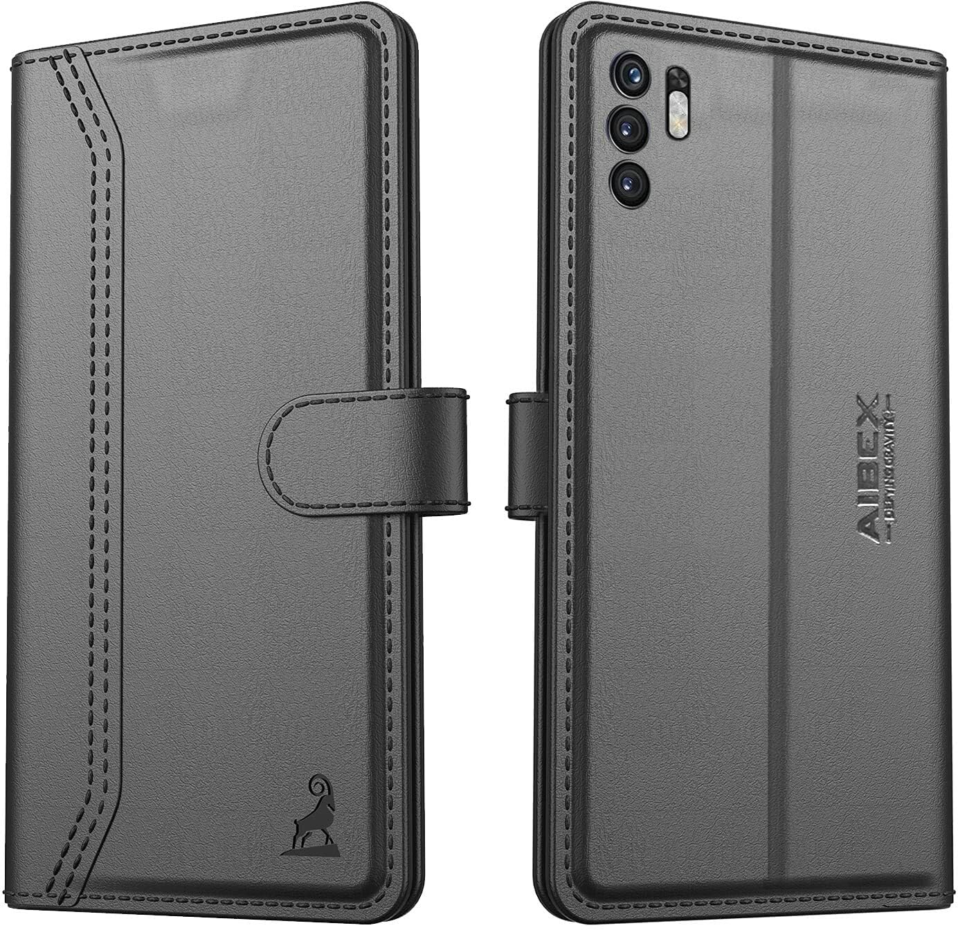 AIBEX ® Redmi Note 10T 5G / Poco M3 Pro 5G Flip Cover Leather Finish | Inside TPU with Card Pockets | Wallet Stand | Complete Protection Flip Case Black (B09H7BKNTN) Amazon Price History, Amazon Price Tracker