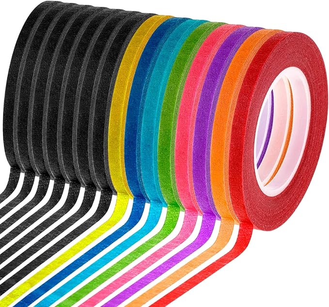 cridoz 15 Rolls 1/8 Whiteboard Thin Tape Pinstripe Art