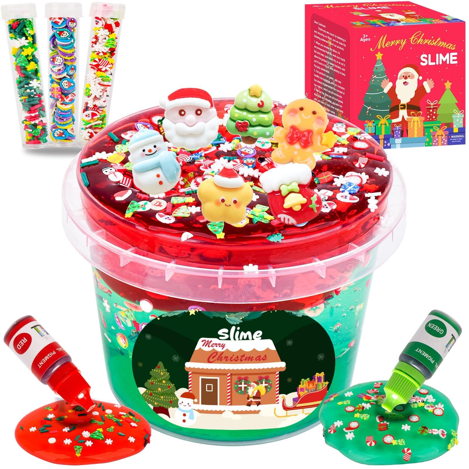 1.45 LB Glassy Clear Slime Bucket Toy, Premade Crystal Slime Kit for Girls Boys with Big Bucket, Super Soft and Non-Sticky, Birthday Gifts Party Favors, Perfect Christmas SurpriseCarbonfree Certified