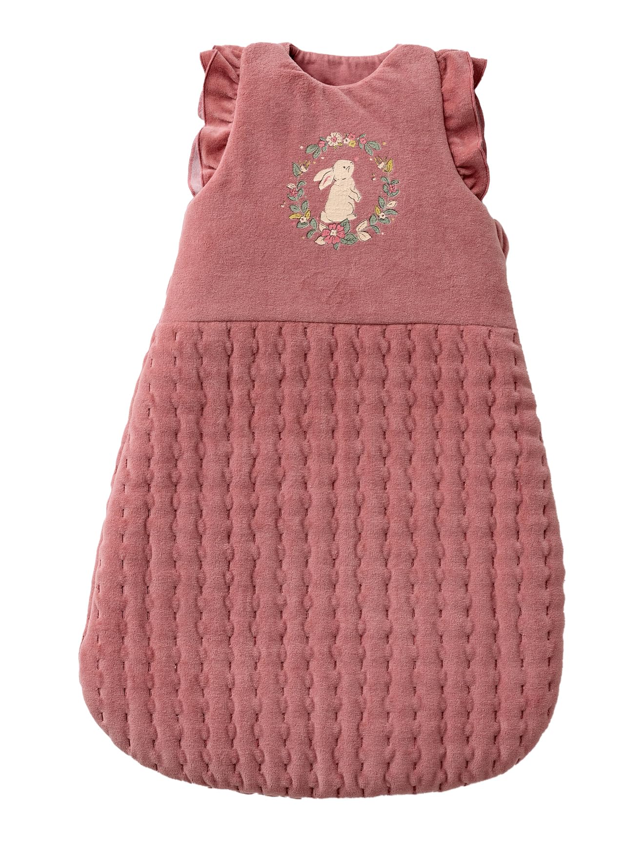 Vertbaudet Baby Winterschlafsack VERZAUBERTER HASE mit Volant und abnehmbaren Ärmeln