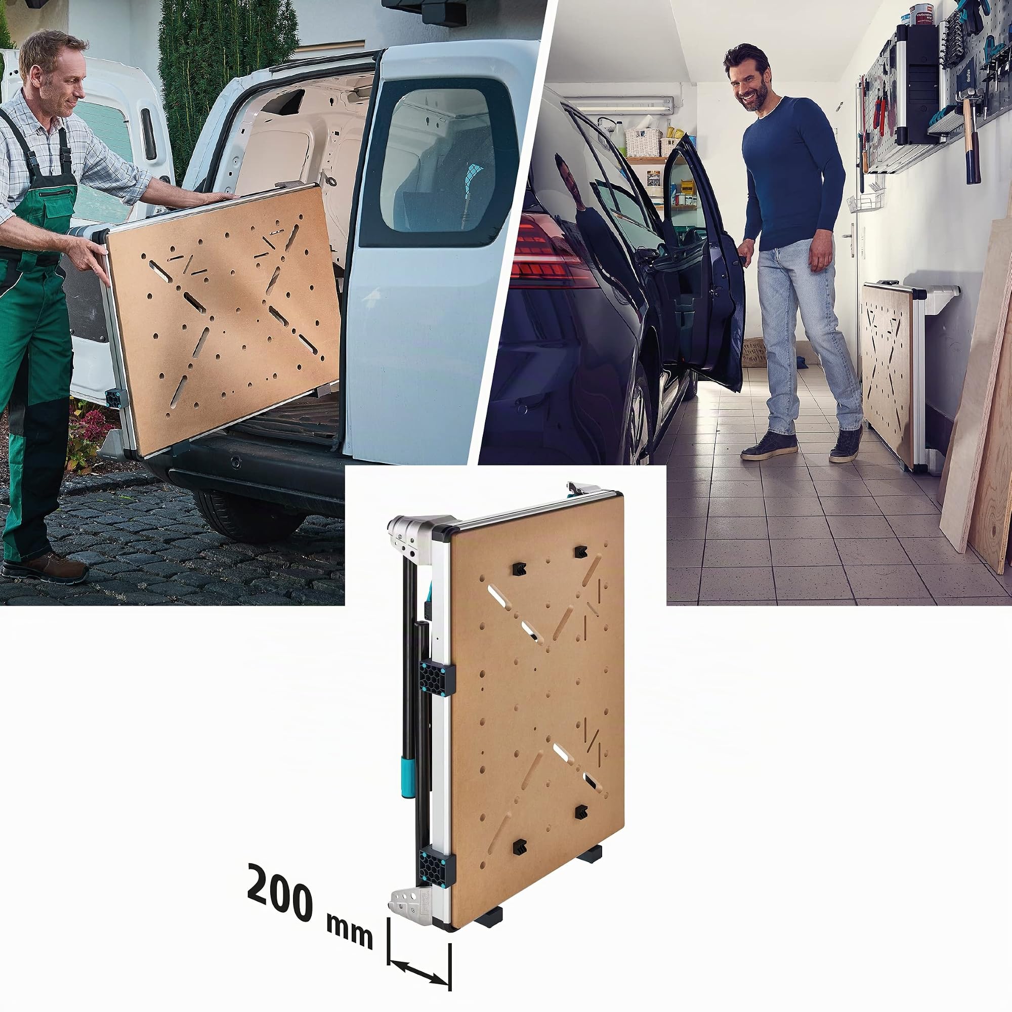 wolfcraft Banco da lavoro MASTER work 1600 I 6909000 I Banco da lavoro mobile