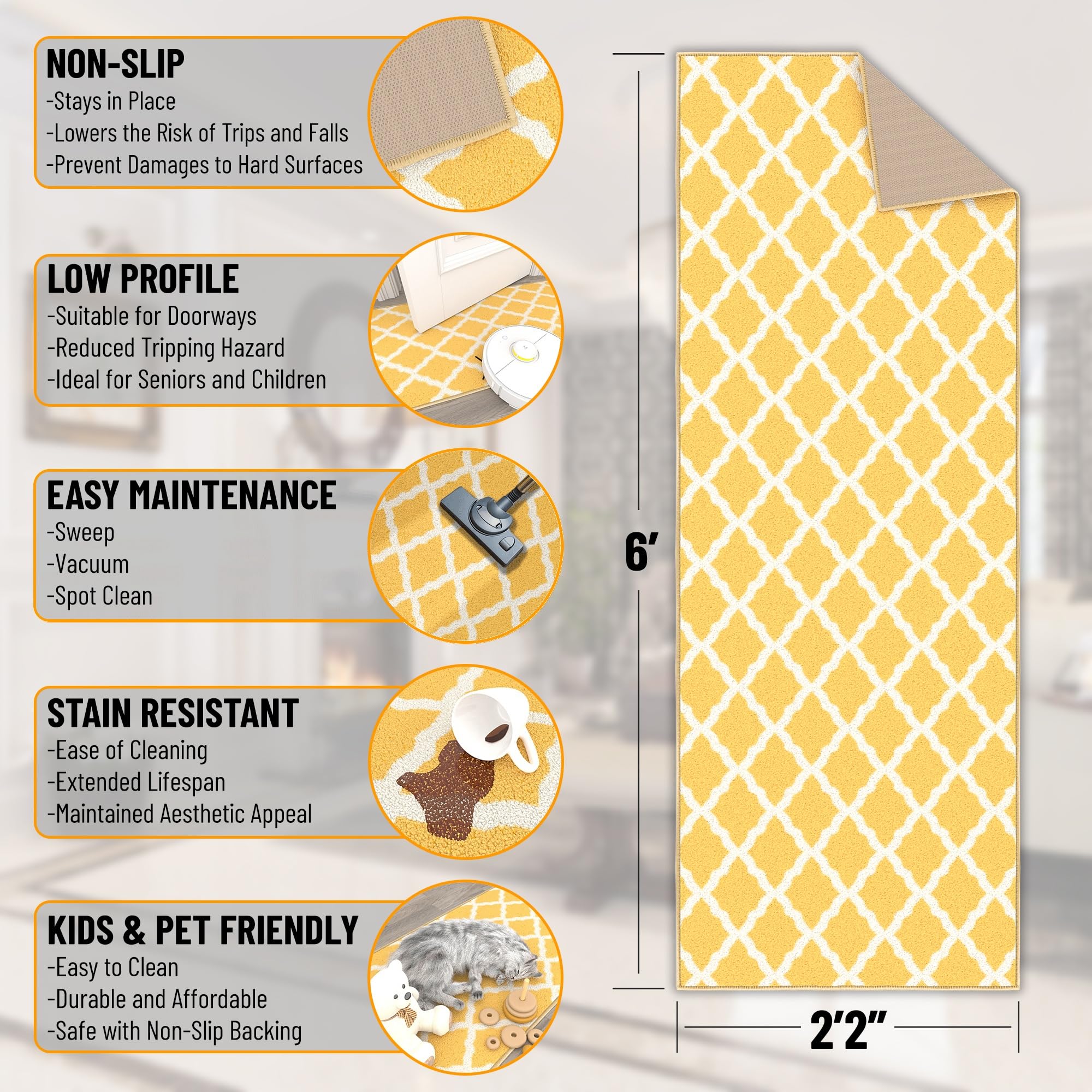 Ottomanson Hallway Runner Rug 2'2