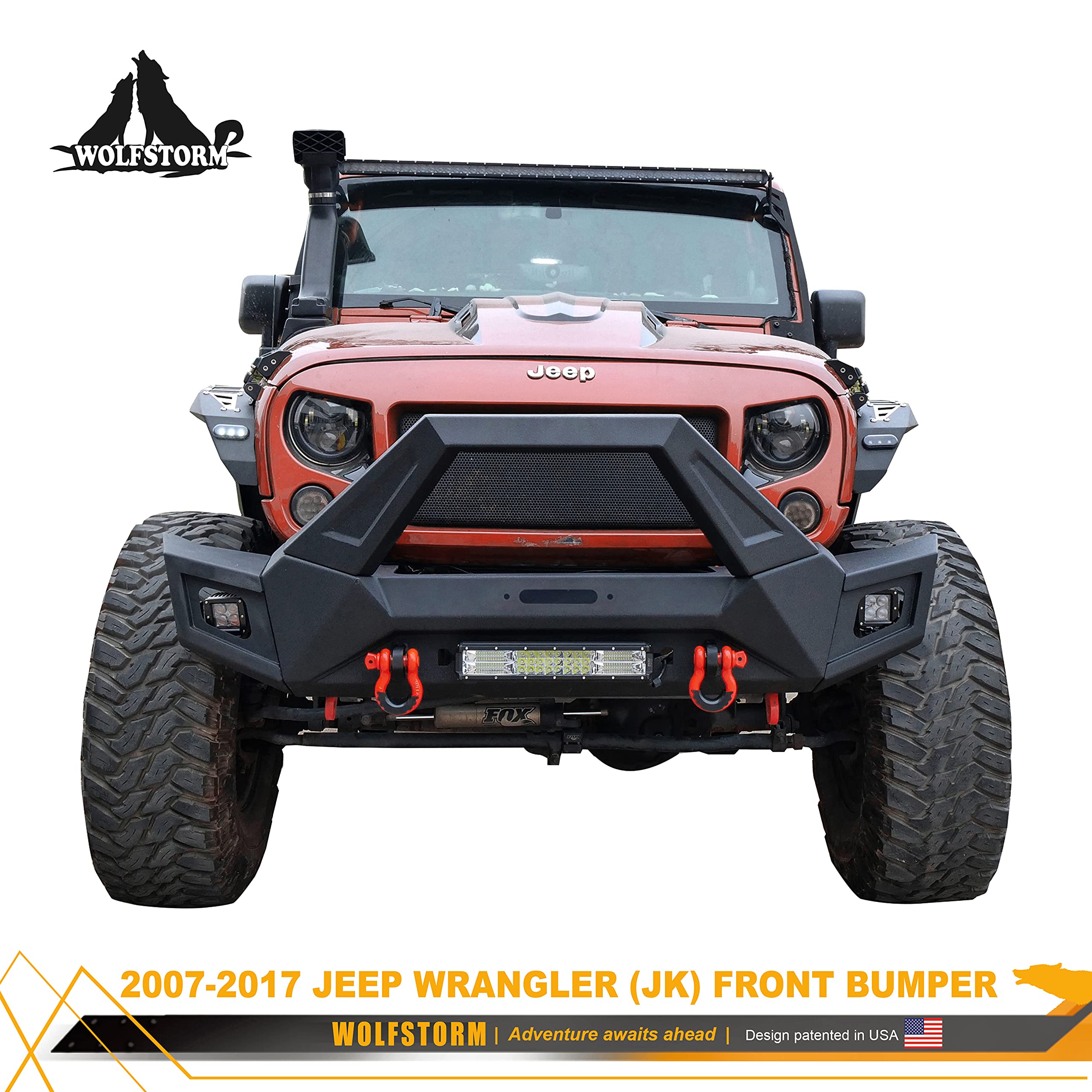 Buy Front Bumper for 20072018 Jeep Wrangler JK/JKU with Winch Plates