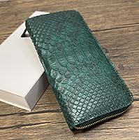 緑　パイソン財布　長財布　パイソン　財布　本革　蛇革　別注染　グリーン Amazon.co.jp: パイソン レザー 長財布 財布 蛇革 カード15枚 大