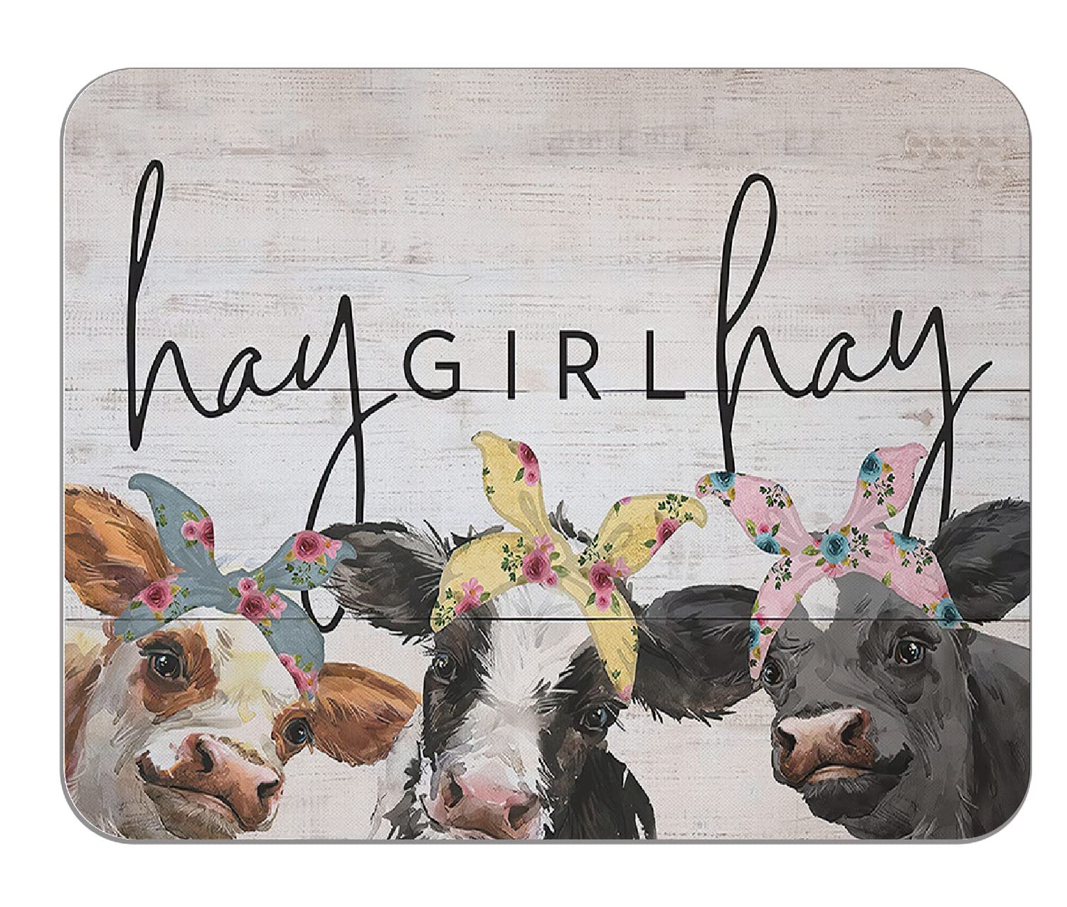 Foritho Floral Brown Highland Cow Mouse Pad, Cute Western Baby Highland Cow Heifer Mouse Pads Mousepad For Work Gaming Computers Laptop Desk Accessories, 9.5x7.9 Inch - View #4
