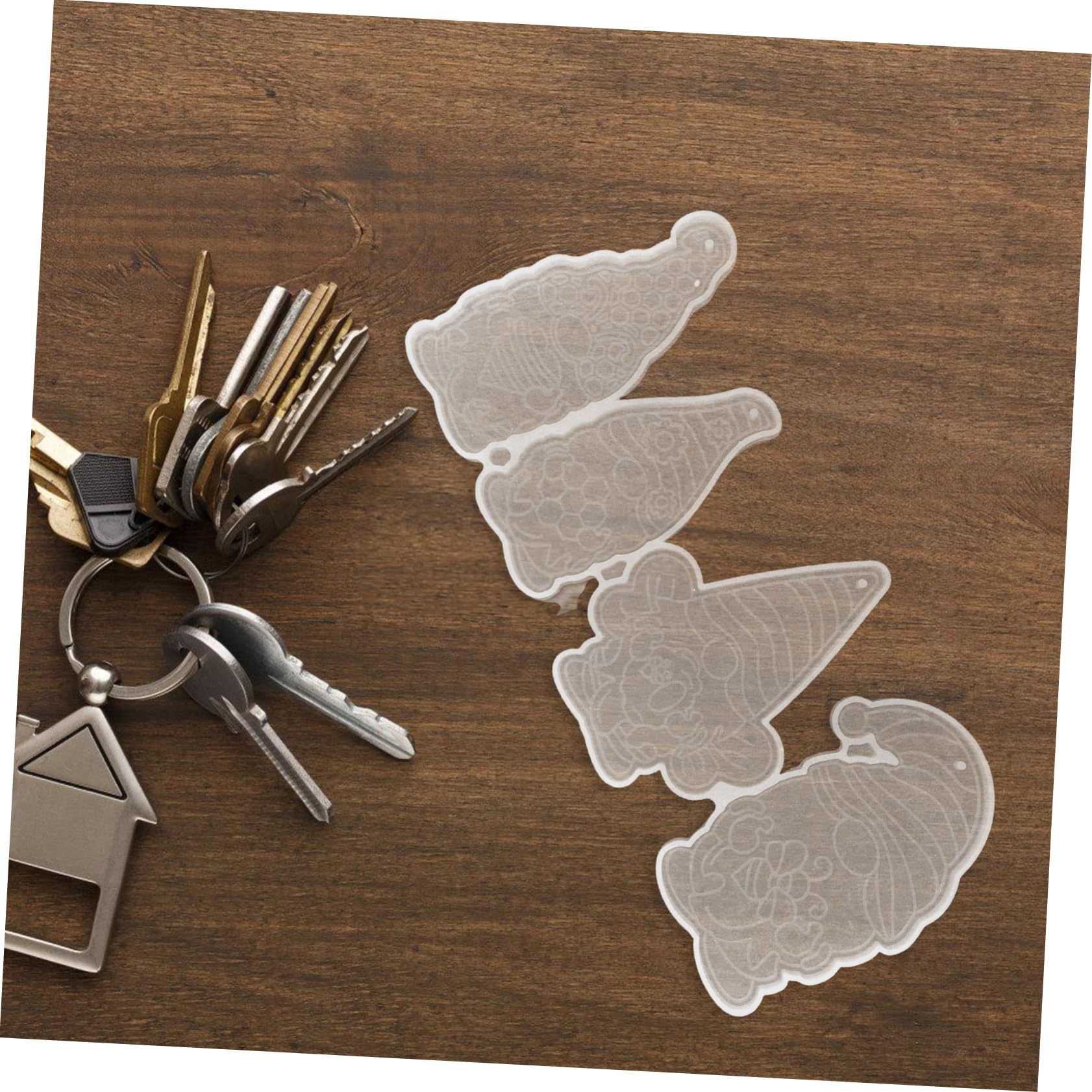 5 Set Stampo Per Portachiavi Forma in Silicone Per Creazioni Fai Da Te Facile Da Usare Adatto Principianti Professionisti 2 Pezzi * 5