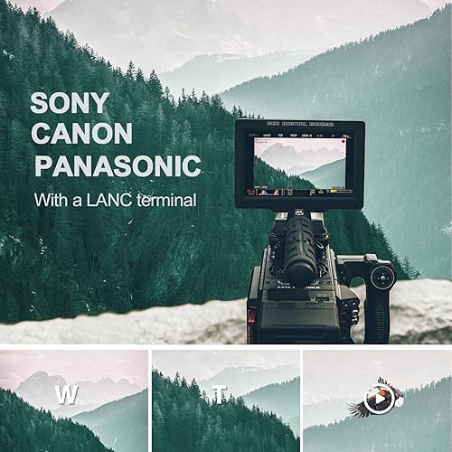 Miniatura 5 de AODELAN Lanc - Controlador de zoom para videocámara, zoom y grabación de video, control remoto con cable Jack de 0.098 in para cámara Sony 190P 150P