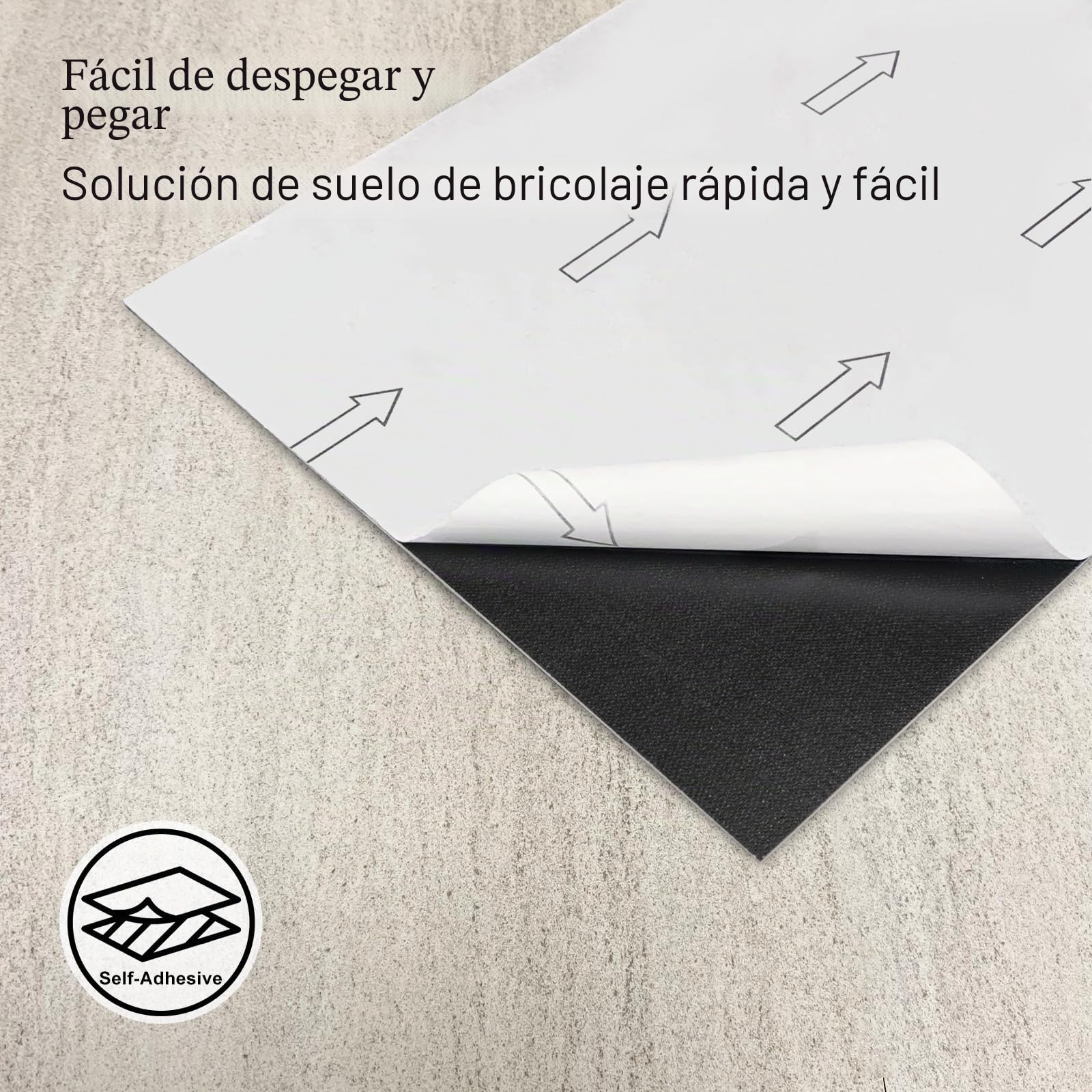 Mysflosy - Azulejos de suelo autoadhesivos, 61,0 cm x 30,5 cm Efecto piedra de vinilo impermeable, despegue y pegue para instalación DIY, Cubre 2,23 m²