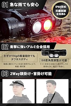 Amazon.co.jp: シーボンズ ヘッドライト 釣り 堤防ライトゲーム