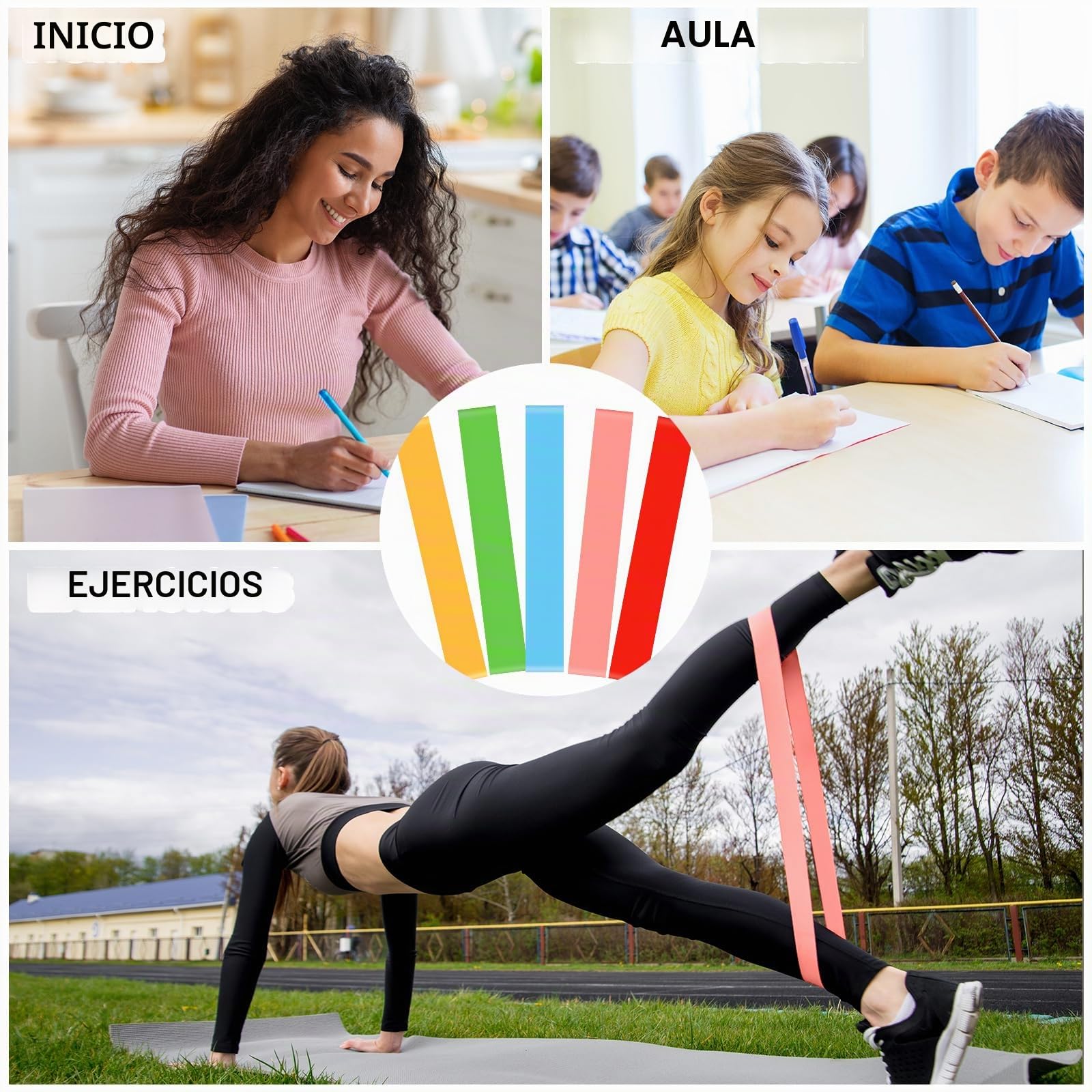 PLULON Juego 30 bandas para silla para niños con pies inquietos bandas coloridas para silla escritorios banda elástica para los pies bandas sensoriales flexibles para el TDAH para el aula y el hogar
