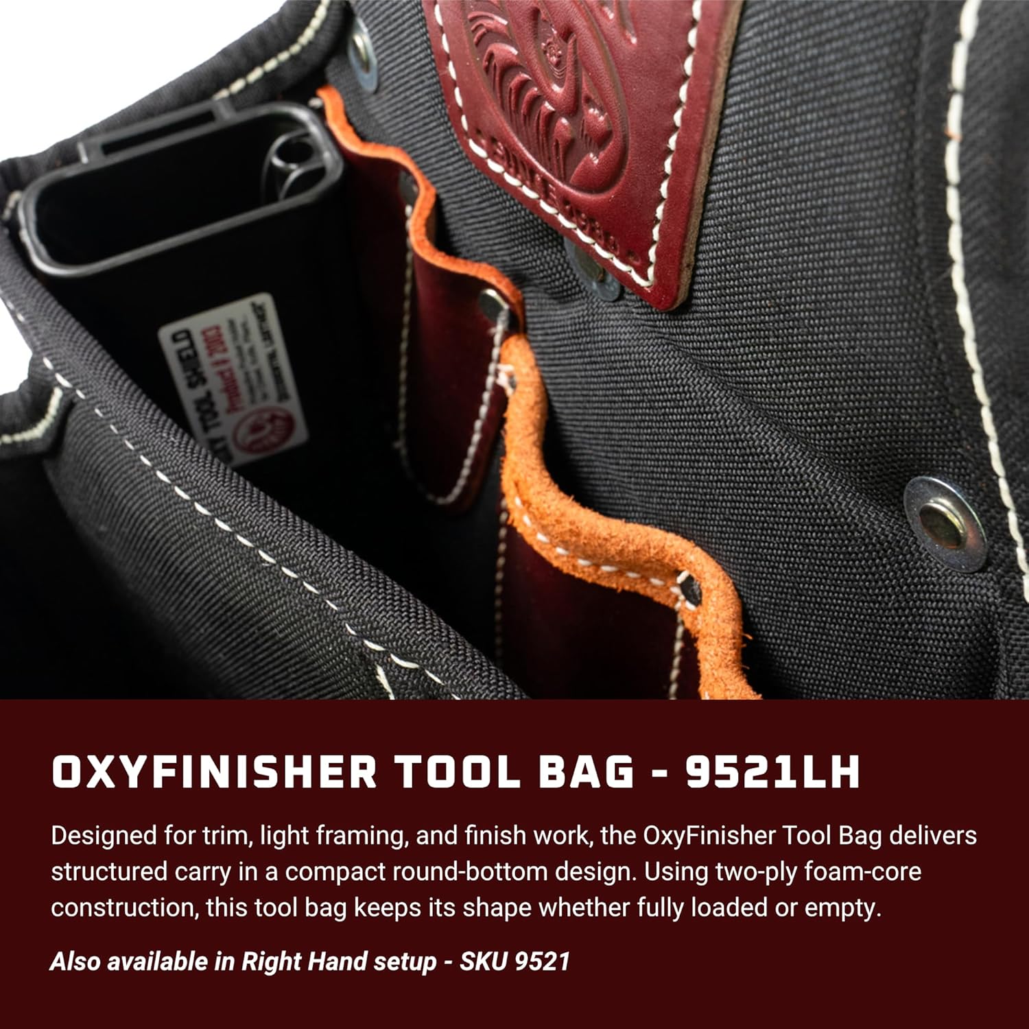 Occidental Leather OxyFinisher Tool Bag - 12 Pockets & Tool Holders - Made in USA