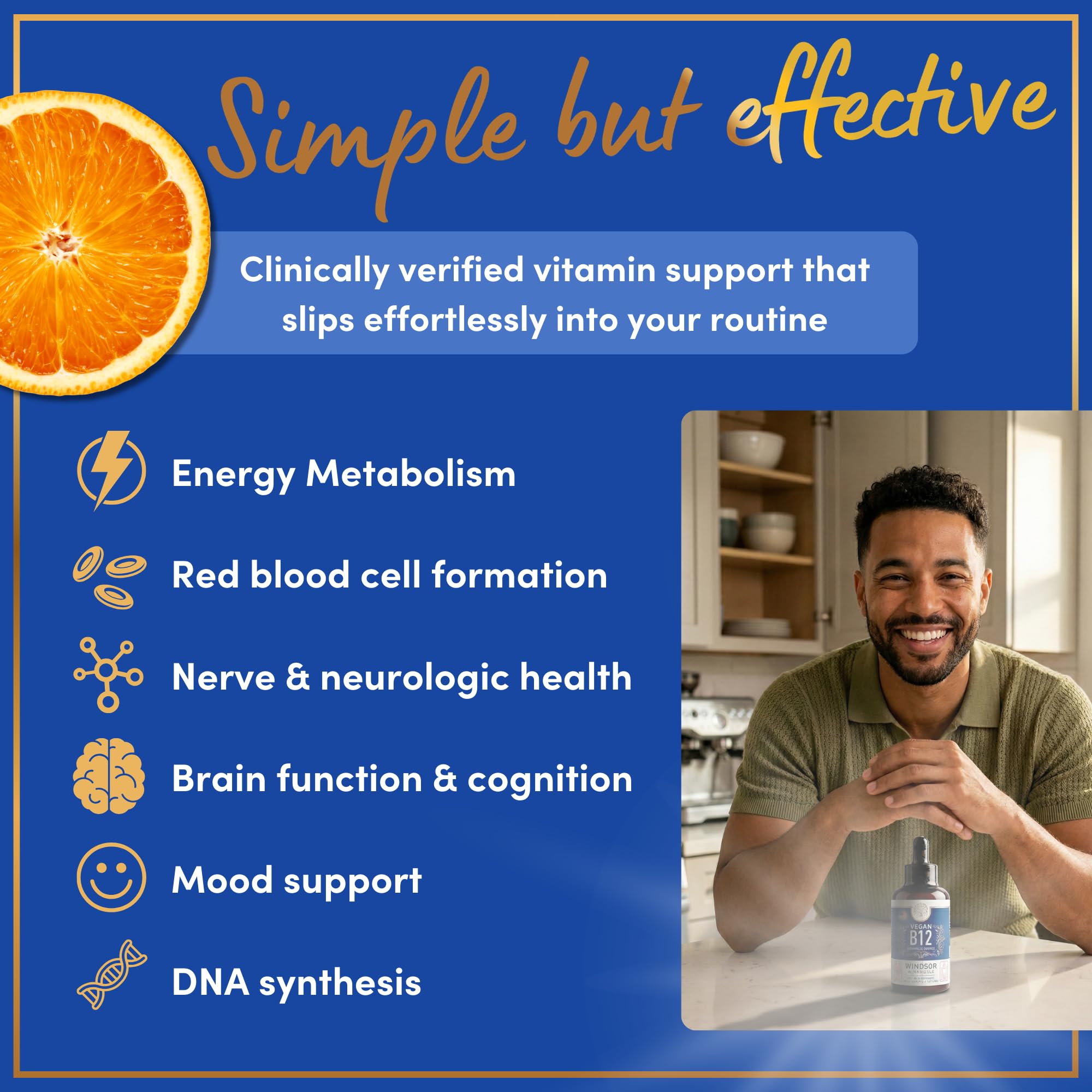 Vegan Vitamin B12 Liquid - Max Strength Methylcobalamin B12 Sublingual 5000 mcg - Fast Absorbing Supplement for Mood, Memory and Energy Support - Non-GMO, Gluten-Free, Citrus Flavor B 12 Drops, 2oz — Amazon image 3
