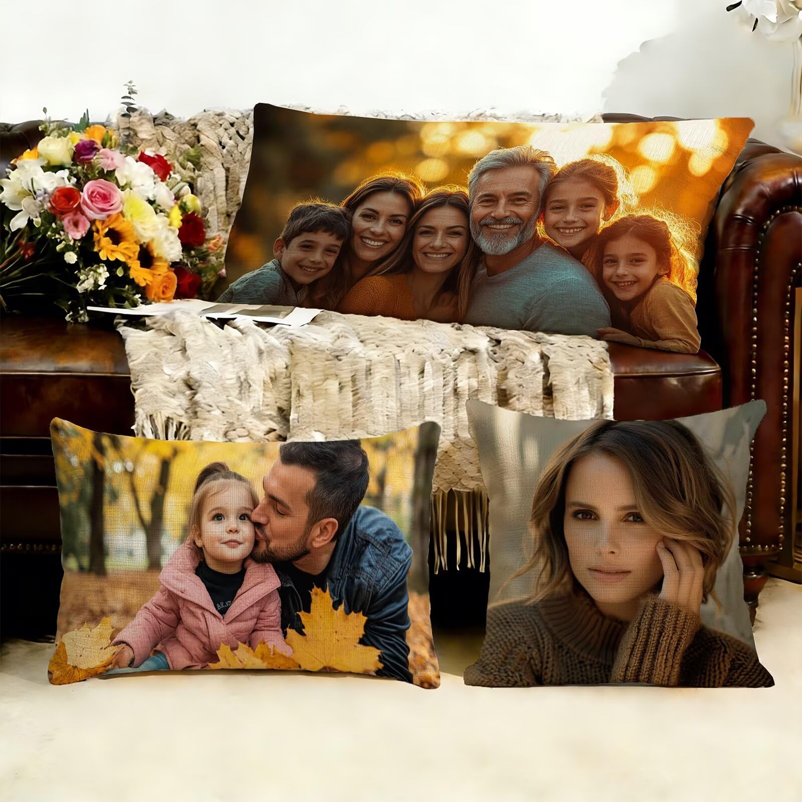 Cojin Personalizado Foto a Doble Cara 60x180cm - Cojines Exterior,Funda de Almohada Impermeable - Regalo Original para San Valentín y Aniversario Parejas para Cama Sofa Terraza Salon Jardin J1-235