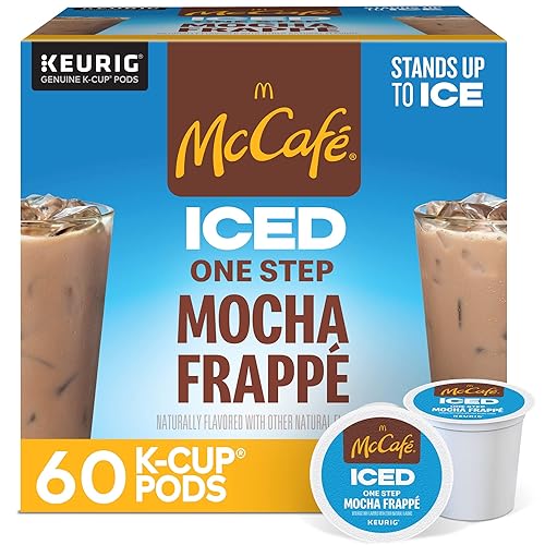McCafé Iced One Step Mocha Frappé, Keurig Cápsulas K-Cup de una sola porción, 10 unidades (paquete de 6)