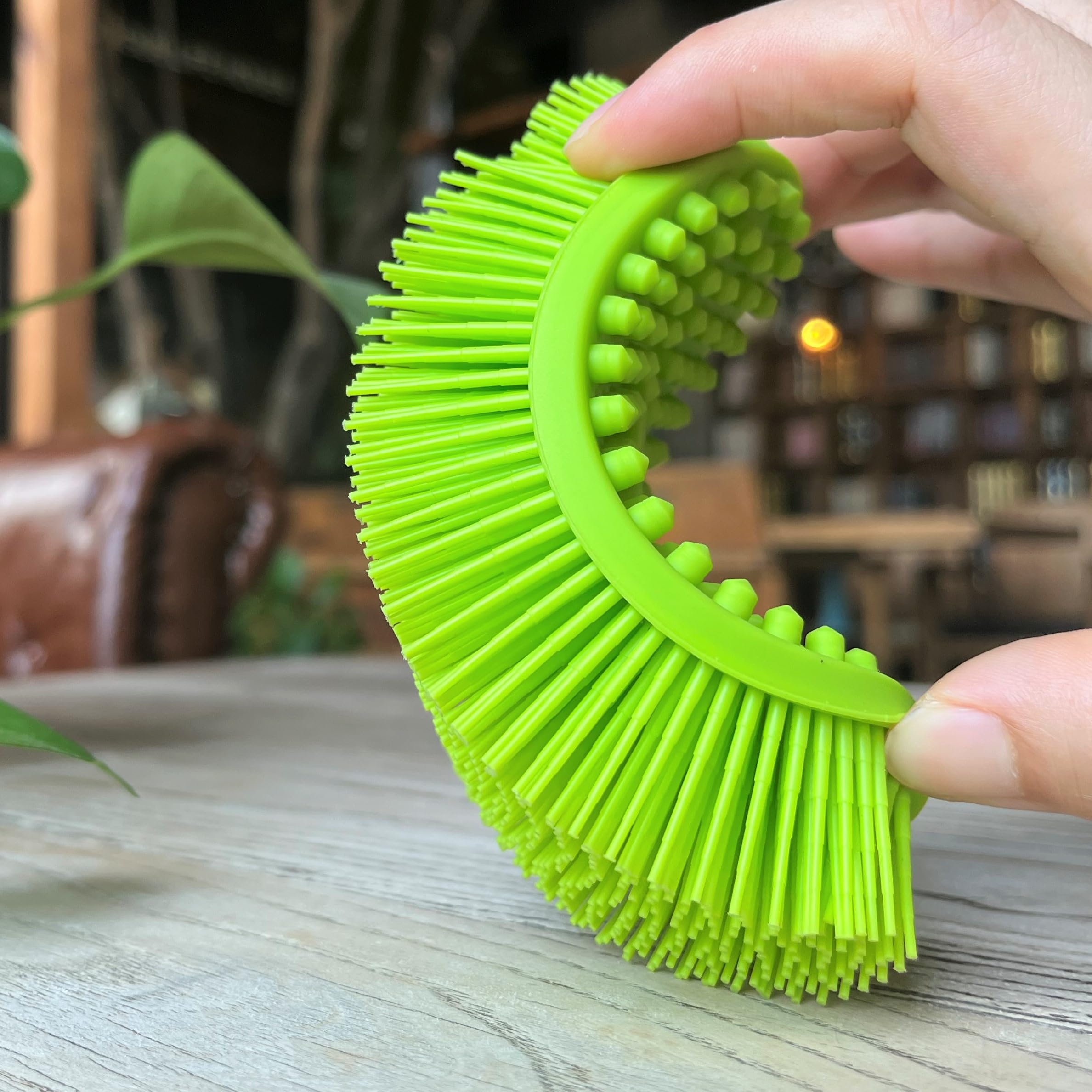 Premium Sensory Brush for Kids or Autism,Soft Silicone Body Scrubber,2 in 1 Sensory Room Occupational Therapy Brushes,Silicone Loofah,Pet Shower Brush Bath Brush Shampoo Brush - Image 2